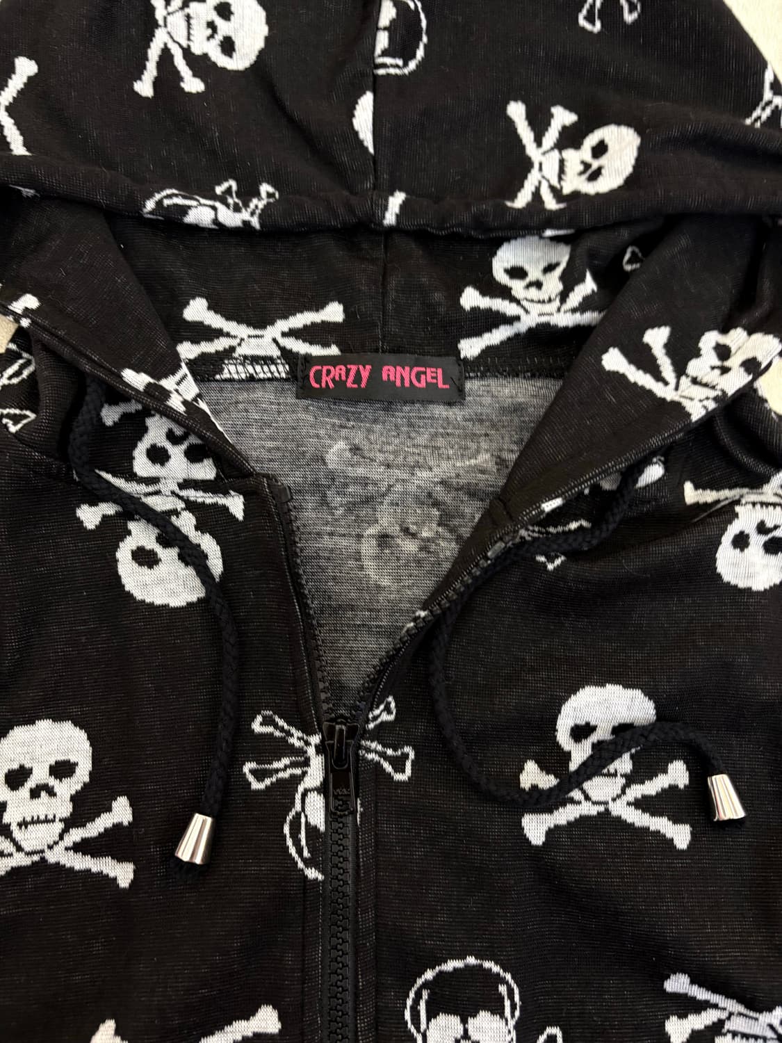 해골 오버핏 후드집업 상품이미지2