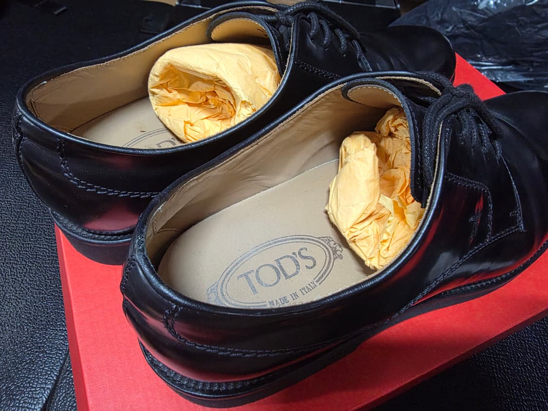 TOD'S 토즈 블랙 남성 더비슈즈 구두 / 사이즈 285 상품이미지5