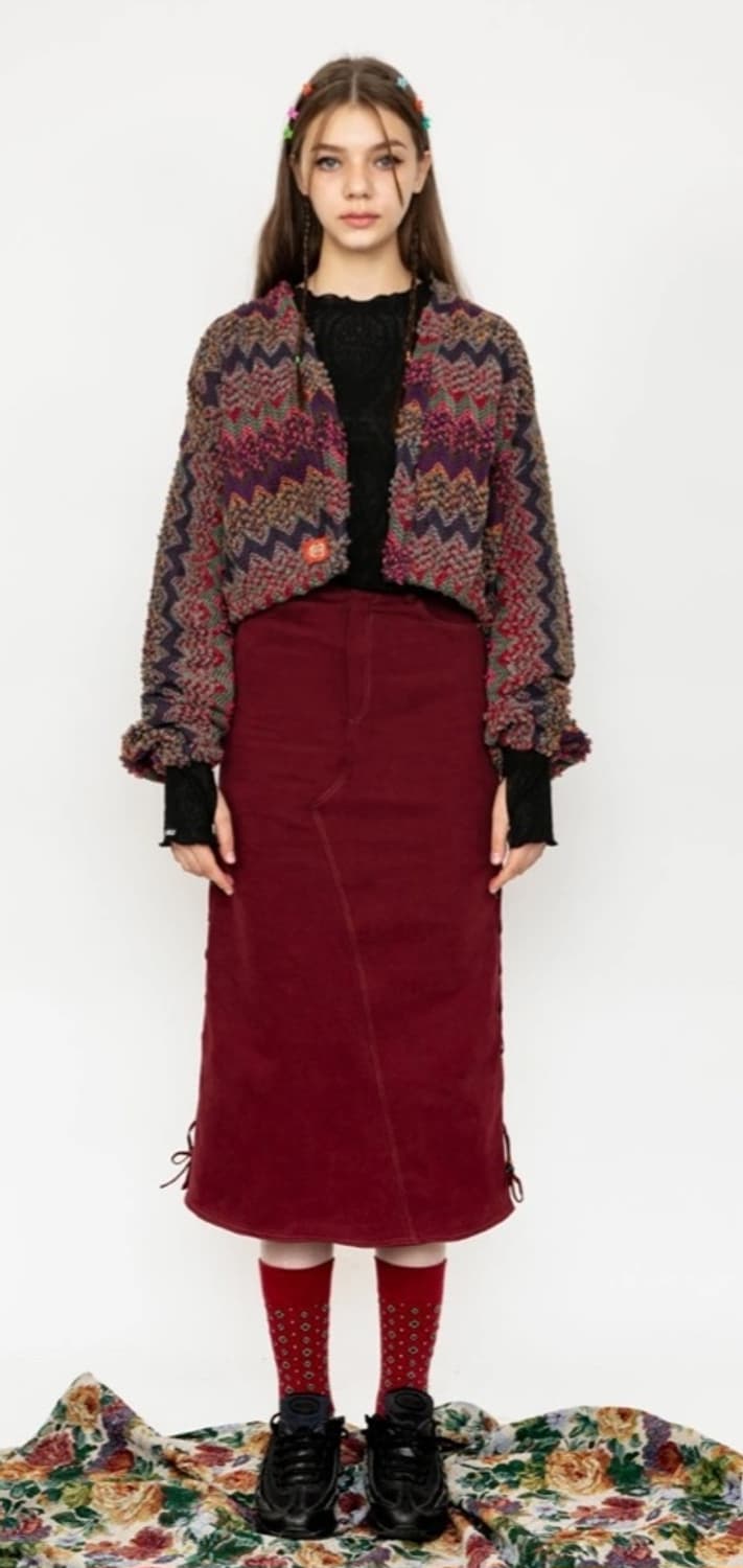 시티브리즈 빈티지 가든 가디건 버건디 상품이미지2