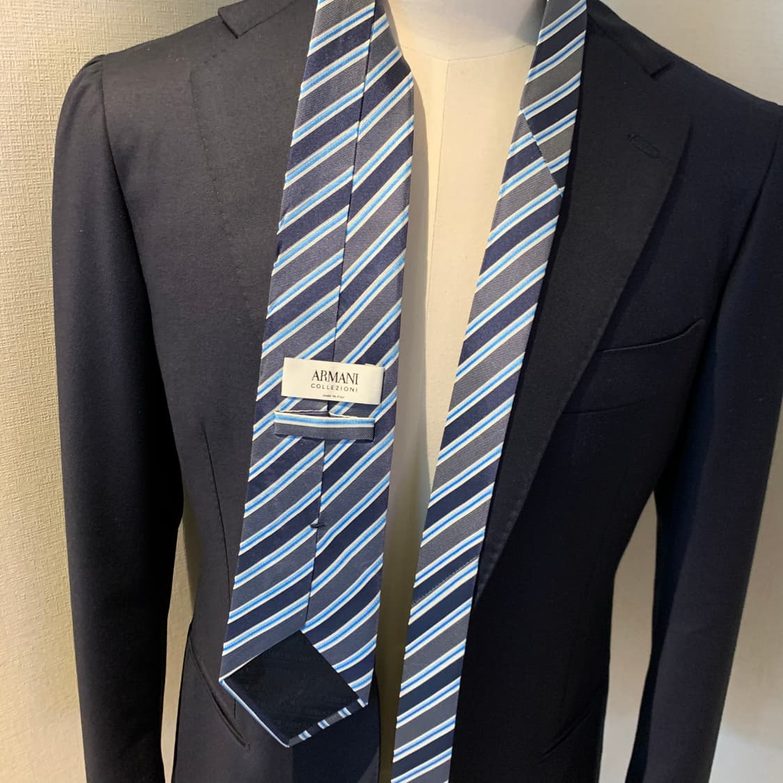 알마니(ARMANI) 스트라이프 클래식넥타이 명품 100실크 최상급 상품이미지2