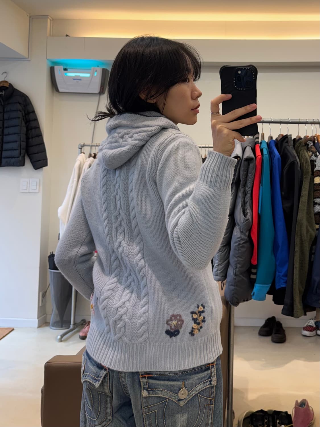 Bucolique 빈티지 플라워 후드 니트 상품이미지9