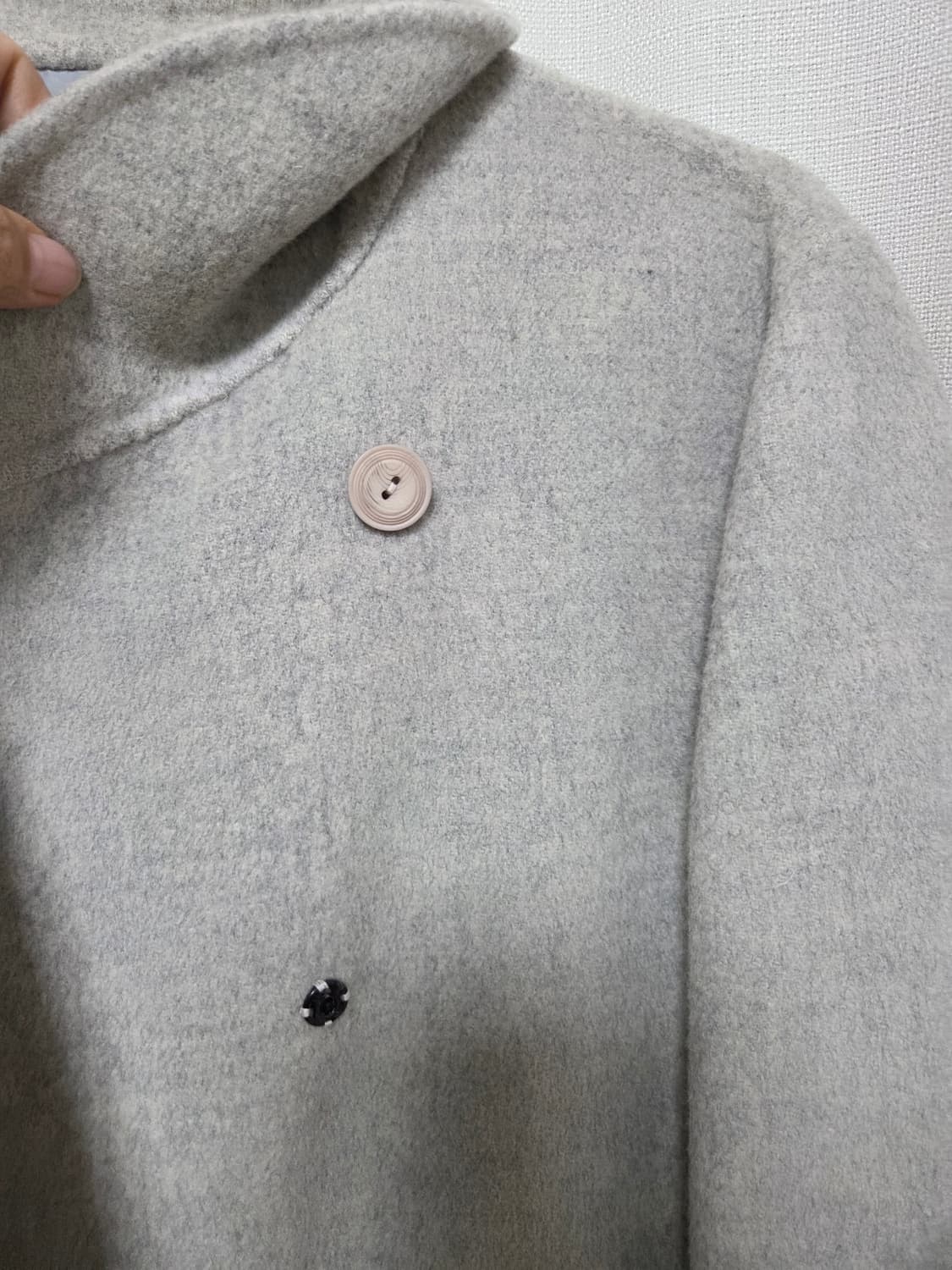 핸드메이드 반 코트 그레이 상품이미지4