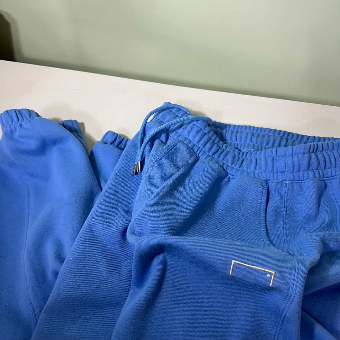 M-L 골스튜디오 스카이블루 기본로고 루즈핏 스웻코튼 조거팬츠 상품이미지1