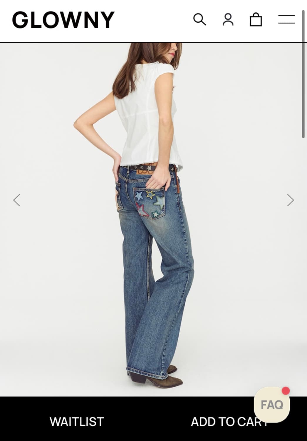 GLOWNY WESTERN FLARE JEANS (VINTAGE BLUE 상품이미지3