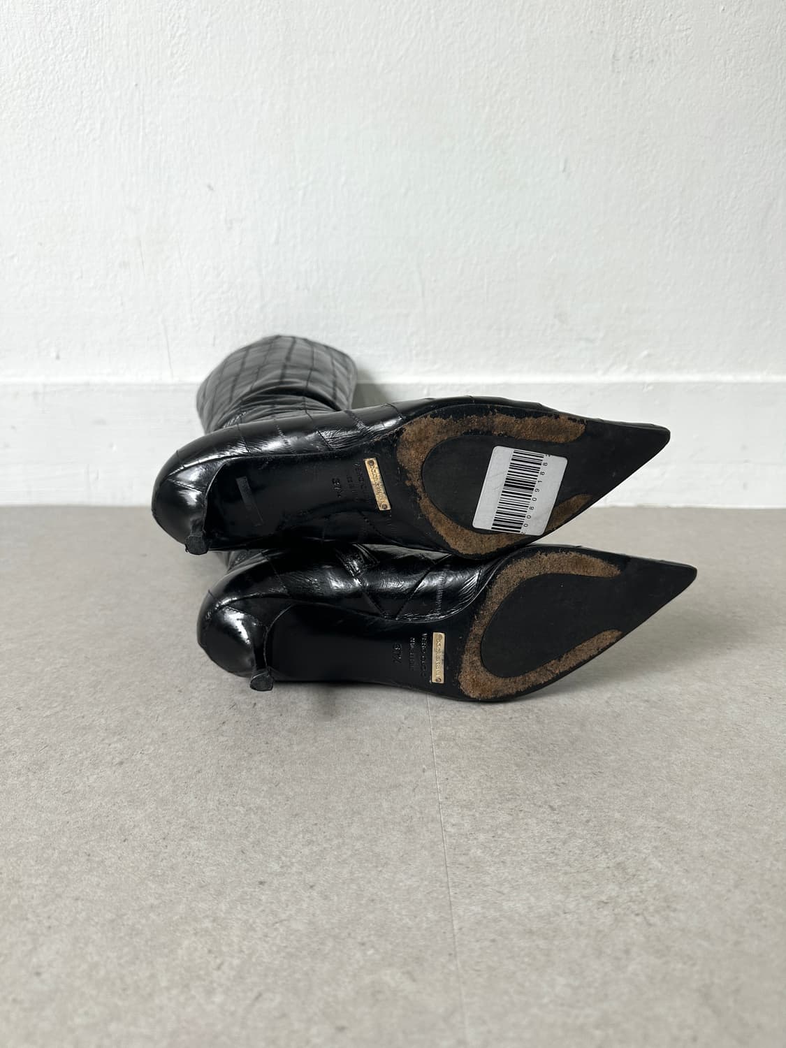 돌체앤가바나 eel skin 레더 나이프힐 롱부츠 상품이미지6