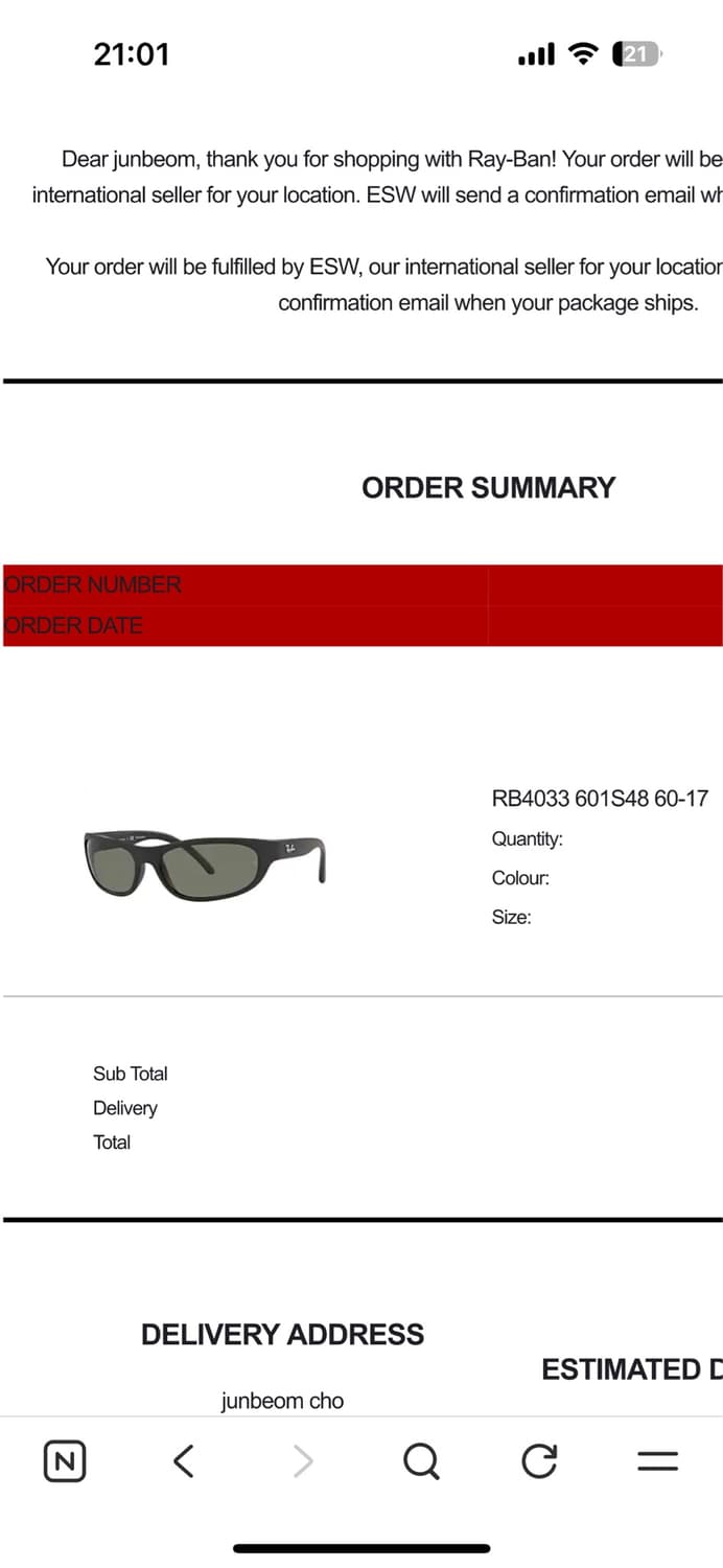 Ray ban 대디오 rb-4033 상품이미지2