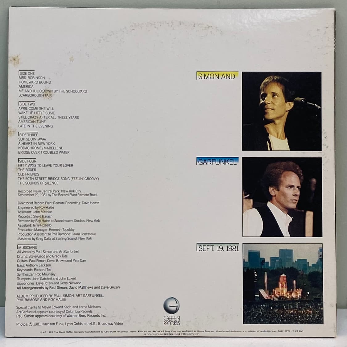 (LP) Simon & Garfunkel-The Concert In Ce 상품이미지2