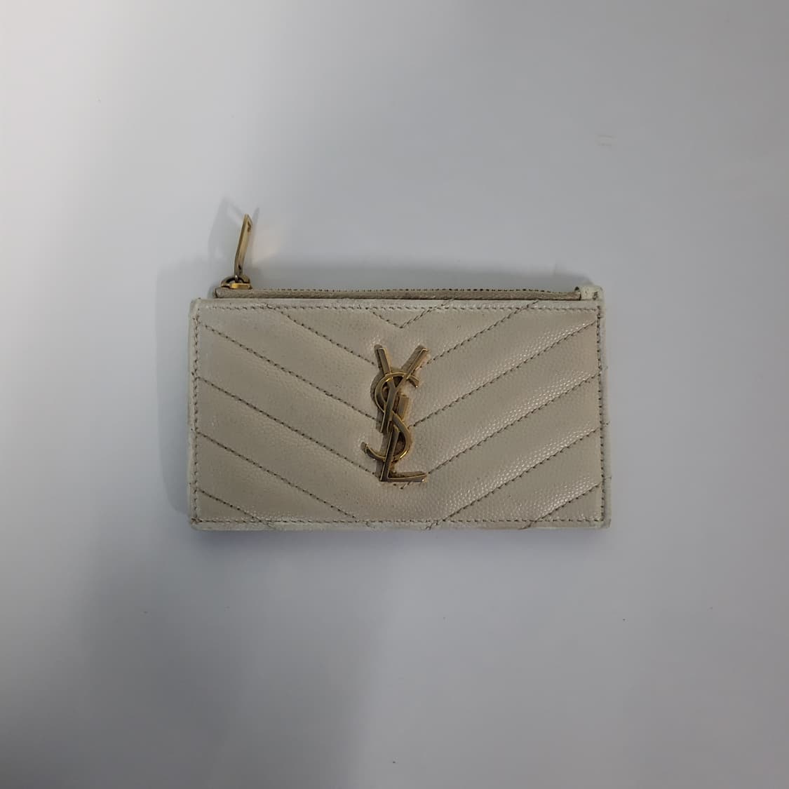 입생로랑 마틀라세 카드지갑 아이보리 상품이미지1