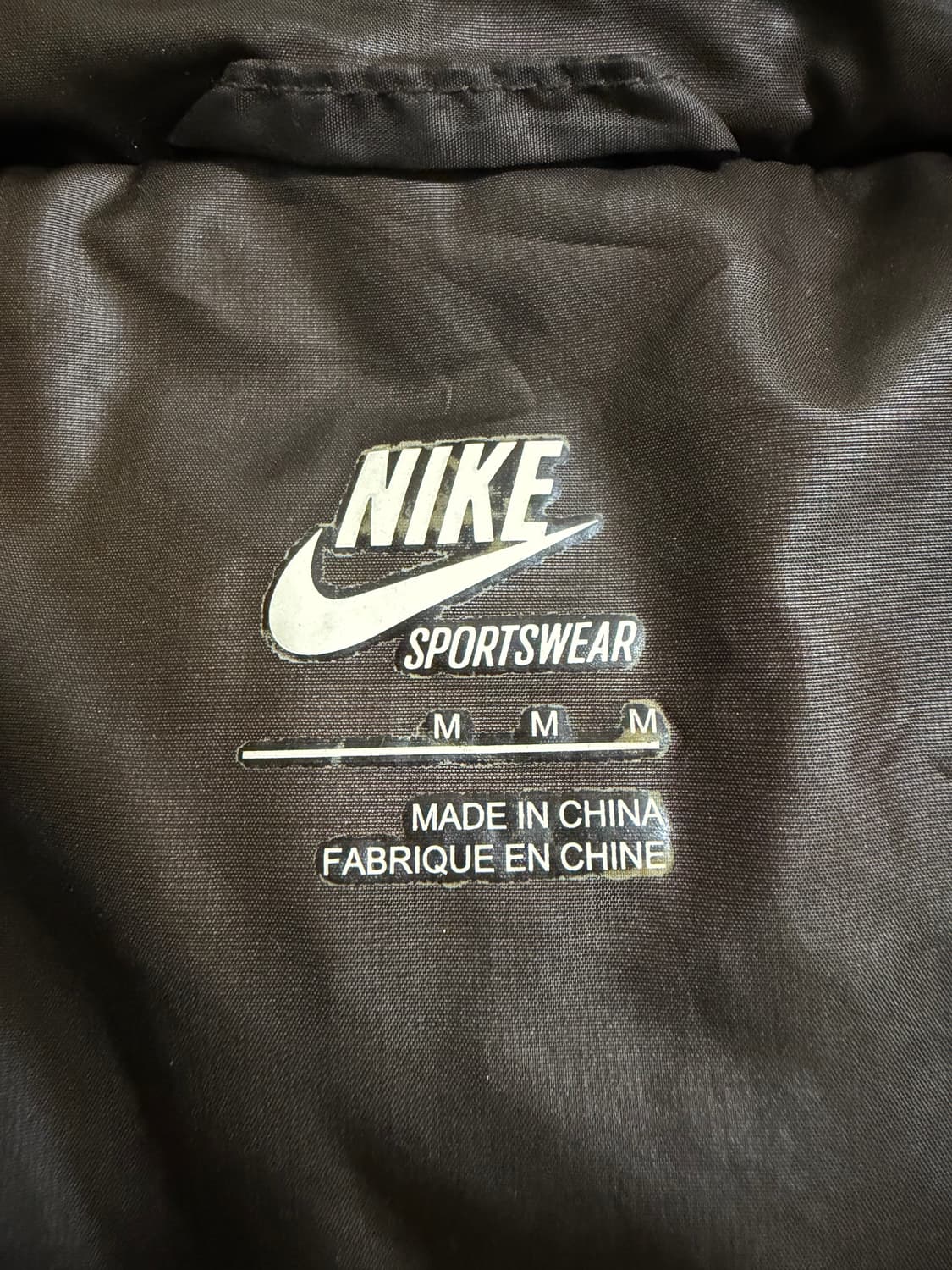 나이키 Y2K 브라운 후드 패딩 보머 재킷 상품이미지3