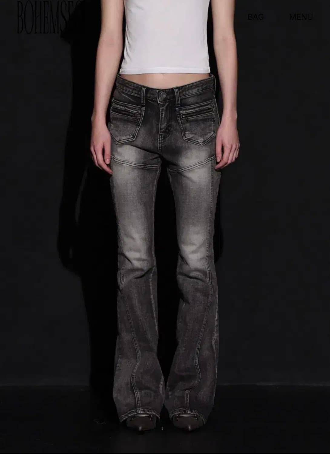 보헤미안서울 프론트 포켓 부츠컷 데님팬츠 상품이미지1