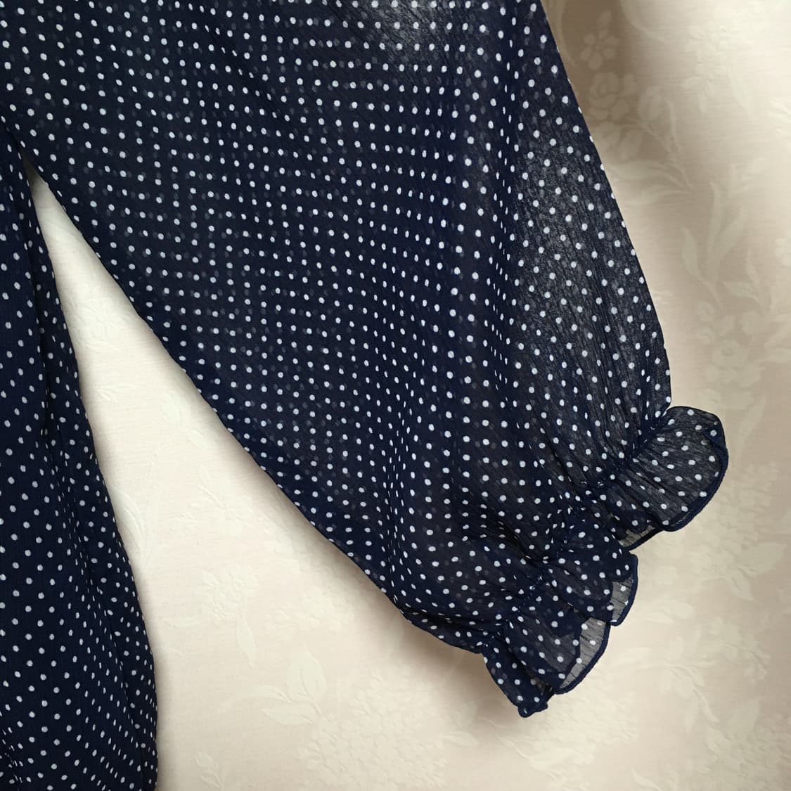 네이비 도트 블라우스 상품이미지5