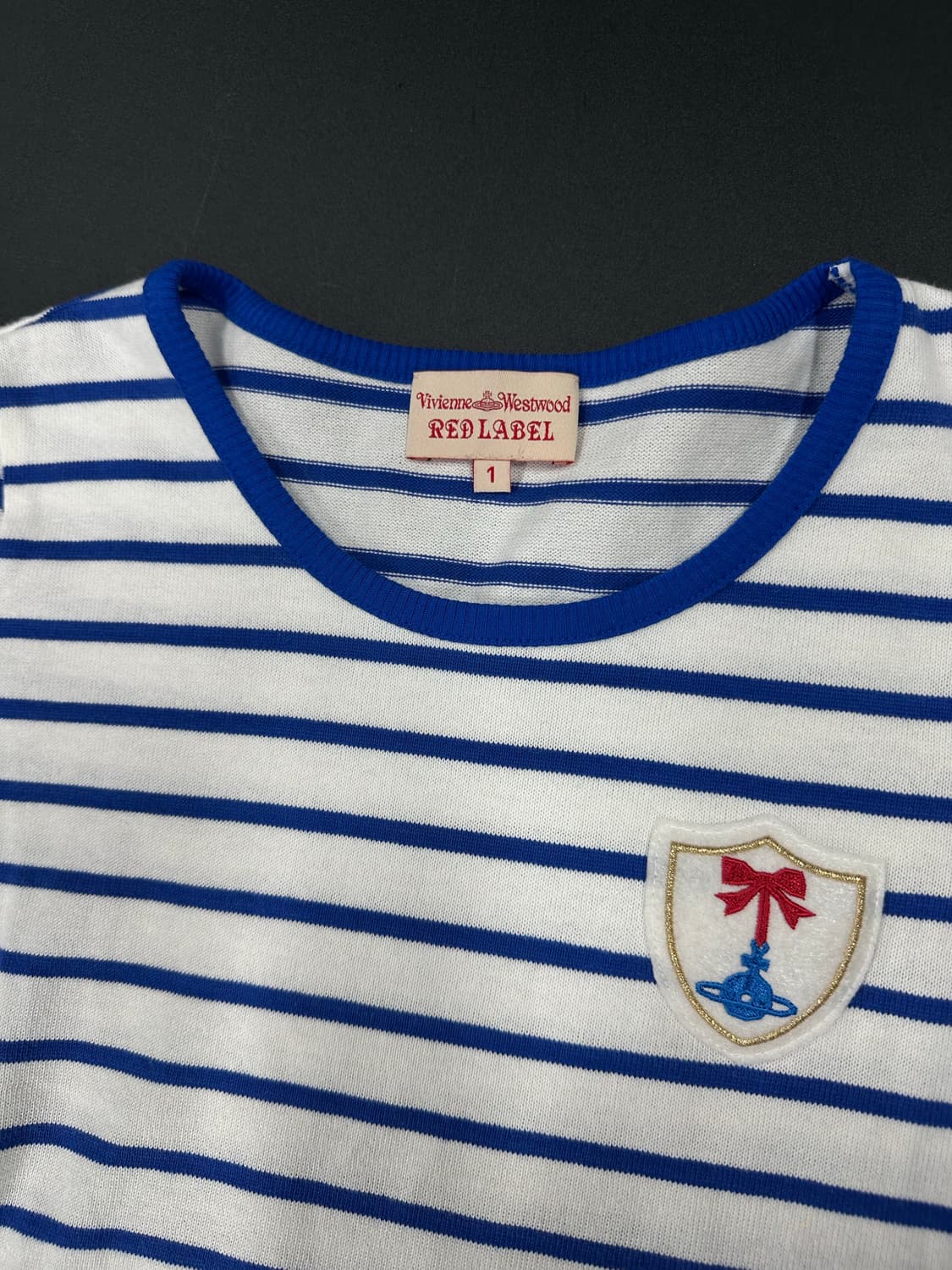 비비안 웨스트우드 레드라벨 마린 스트라이브 반팔 니트 상품이미지5