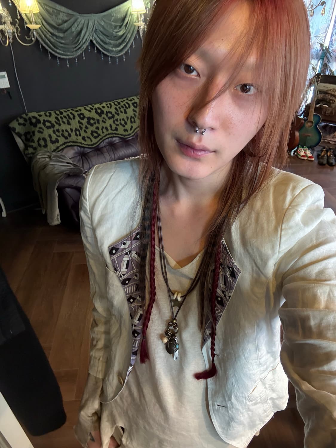 Padded Shoulder Linen Jacket 상품이미지7