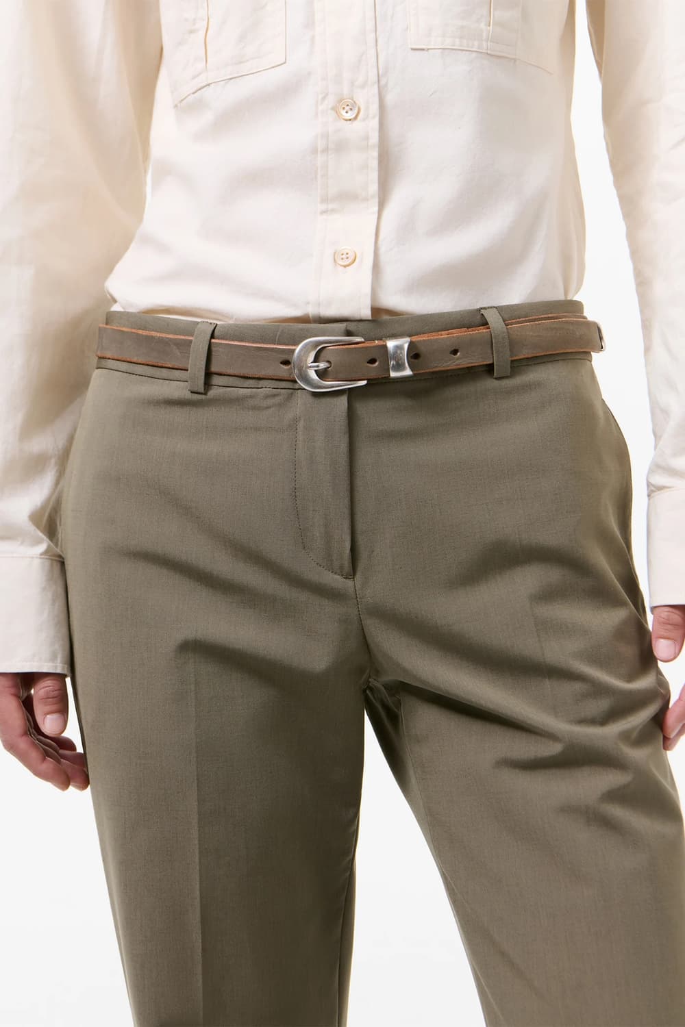 [80,90,100]아워레가시 26ss 2cm 벨트/카키 상품이미지2