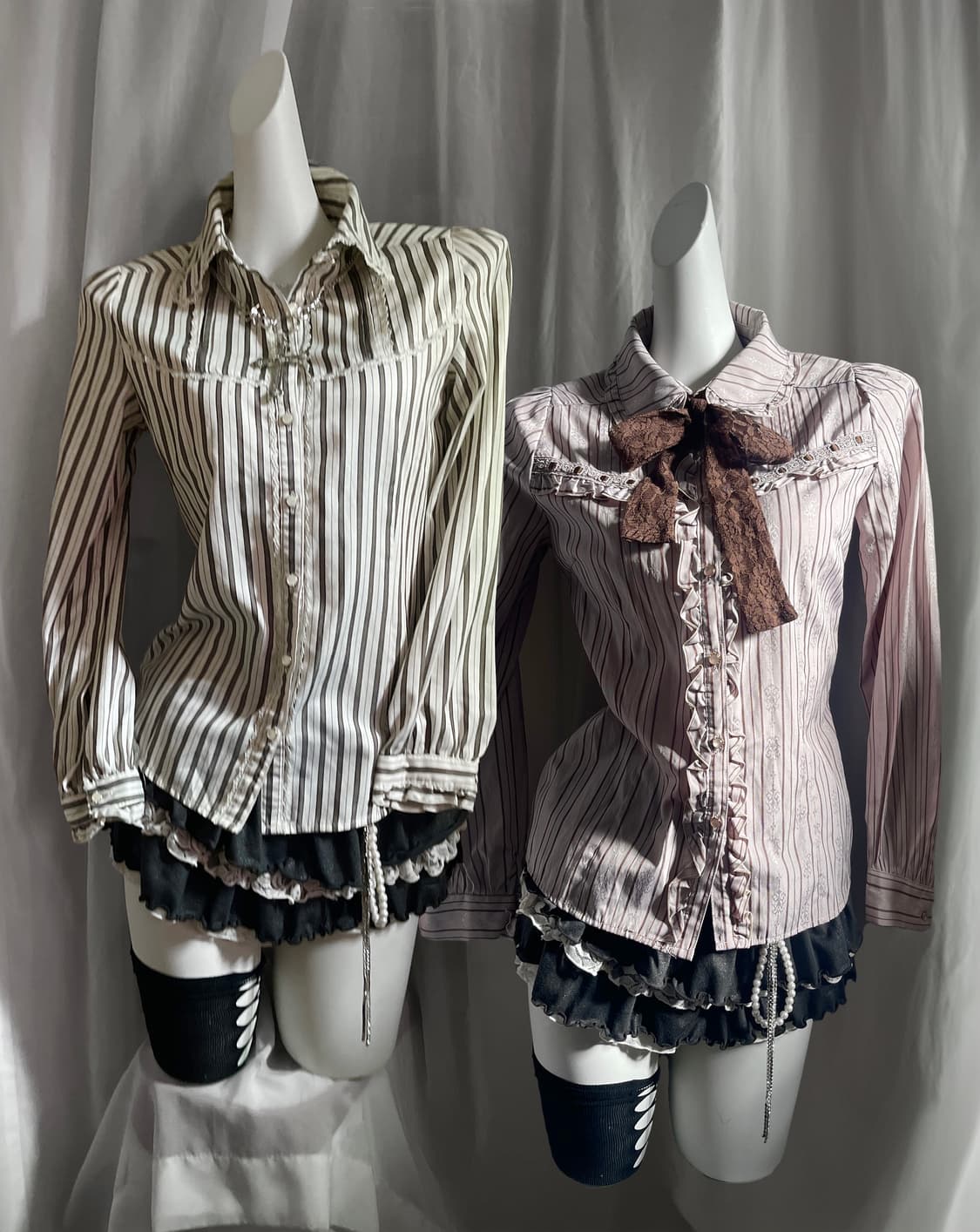 Axes femme blouse 엑시즈팜 스트라이프 블라우스 상품이미지1