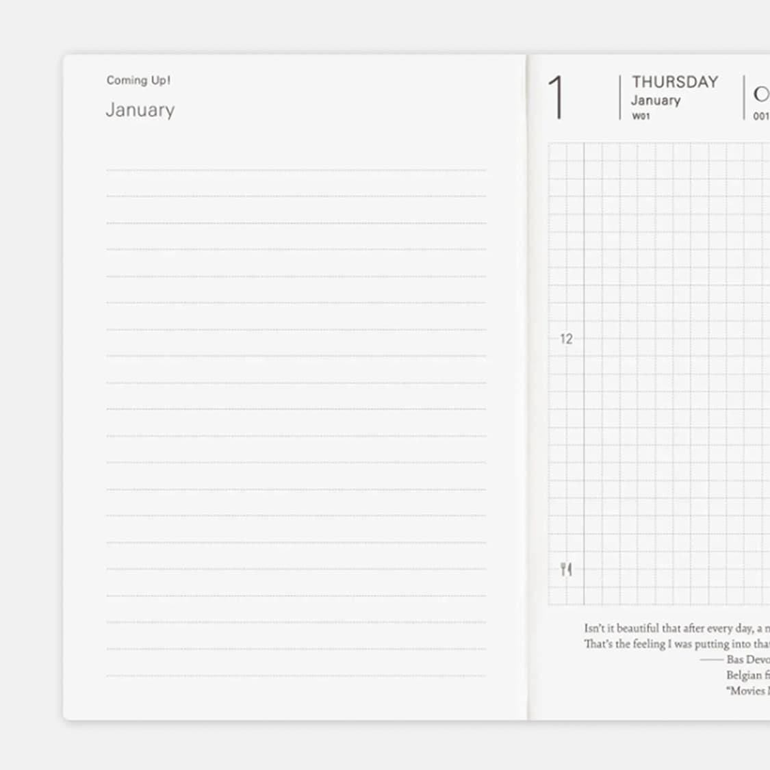 호보니치 2026 테쵸 데일리 플래너 A6 영문 상품이미지6