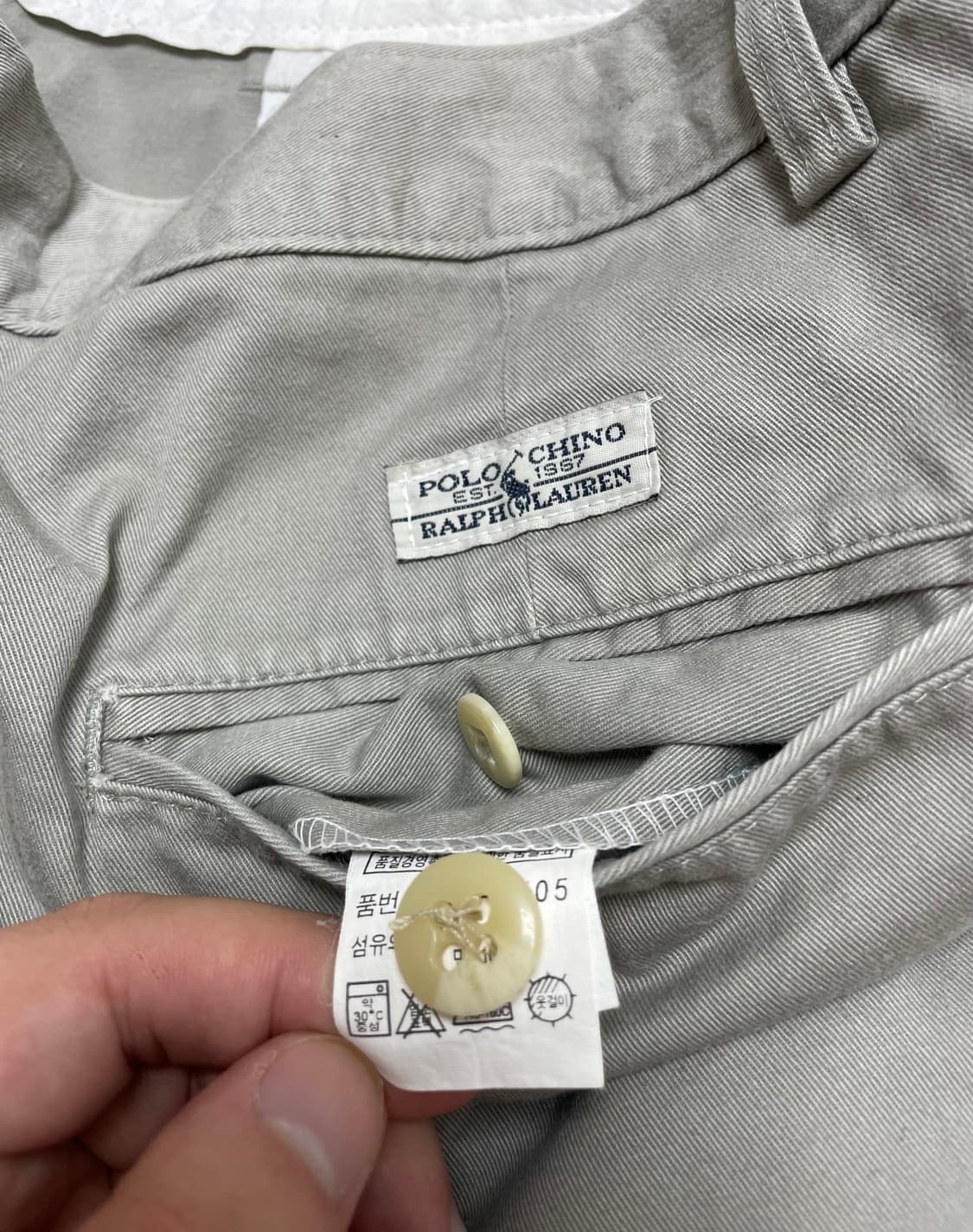 90s 폴로 랄프로렌 투턱 치노 반바지 33사이즈 상품이미지6