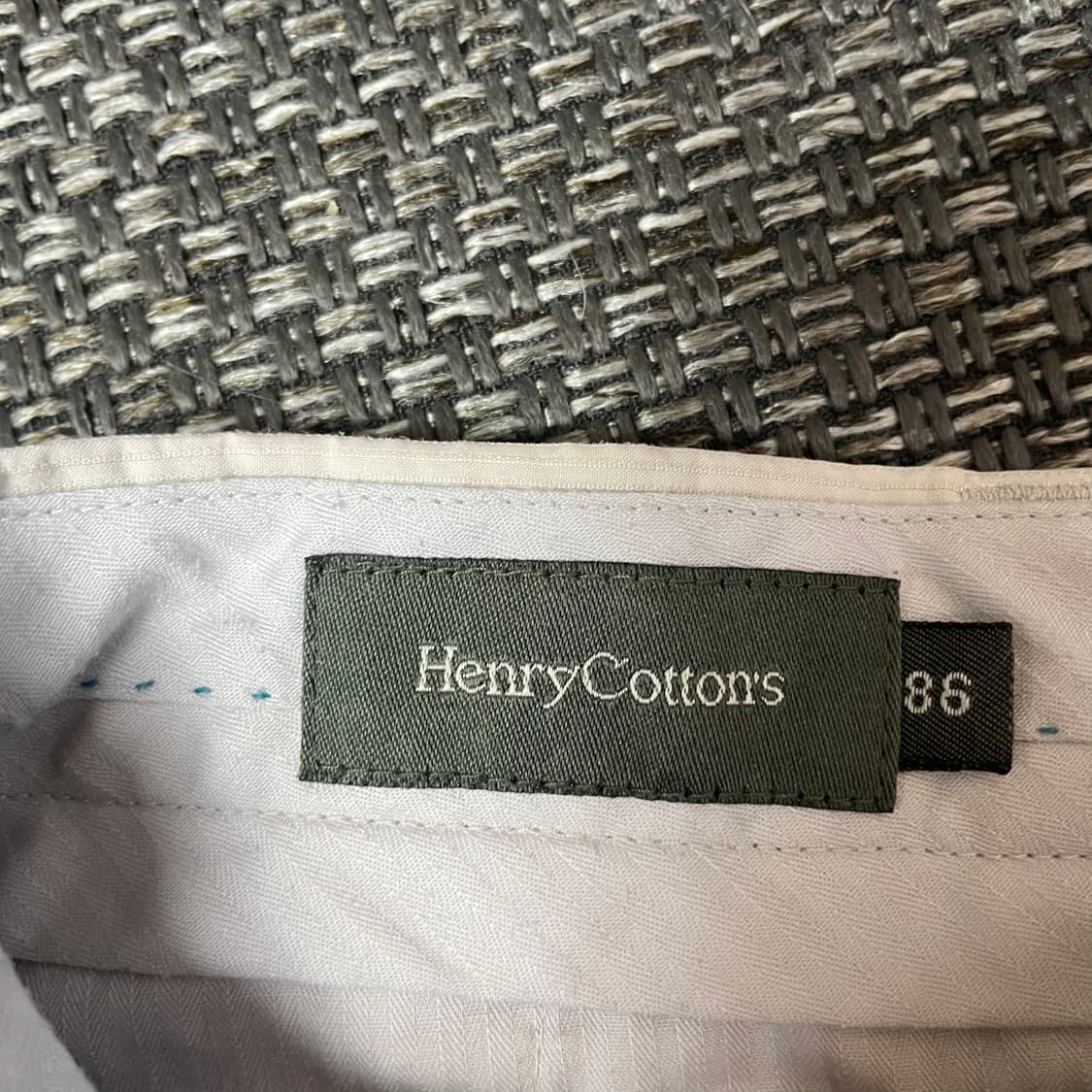 (34) 헨리코튼 백 자수로고 연베이지 코튼 팬츠 상품이미지4