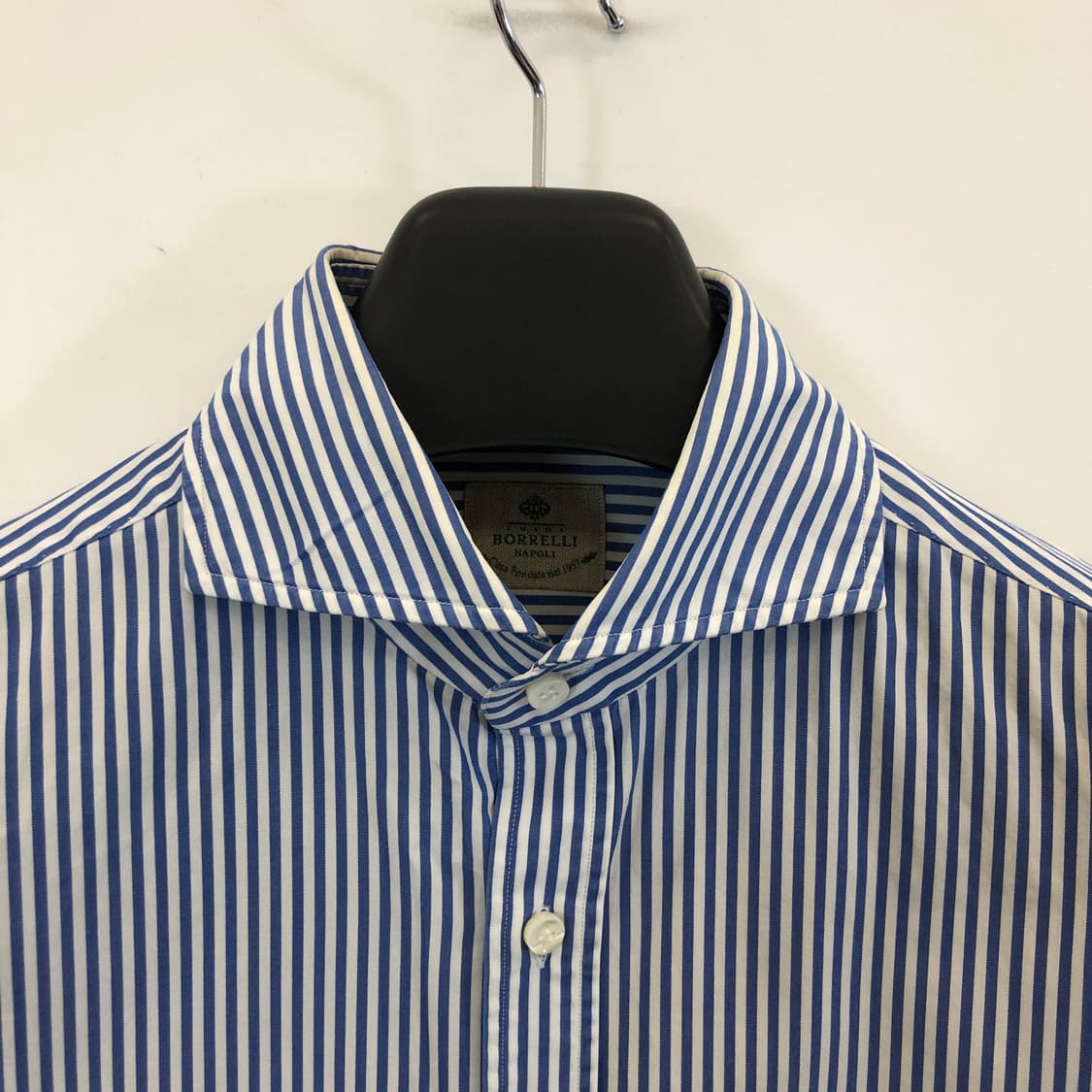 루이지 보렐리 나폴리 블루 스트라이프셔츠 100 상품이미지3