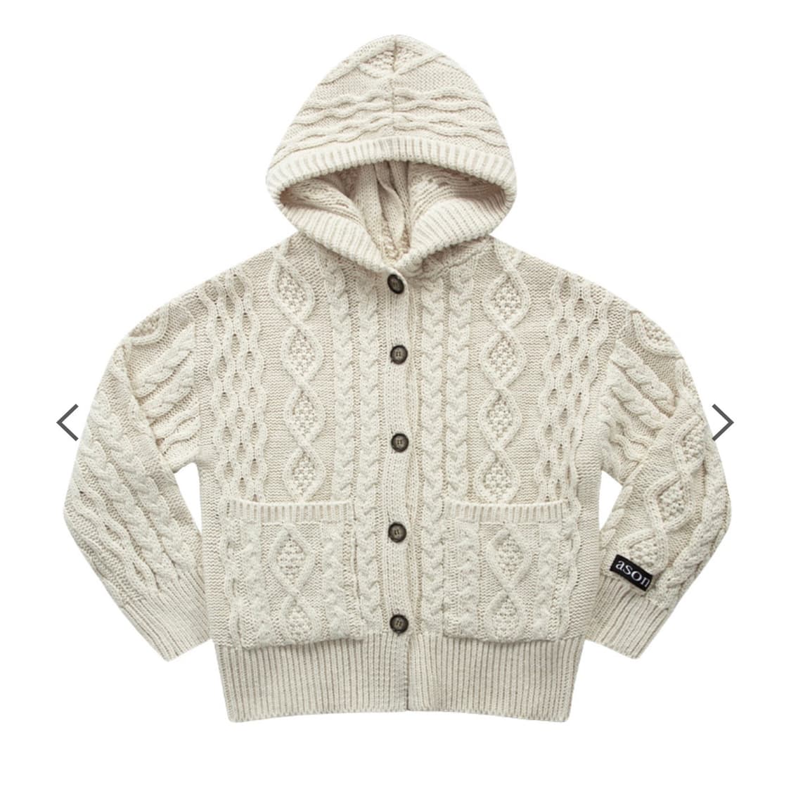 애즈온 아이보리 가디건 후드 상품이미지1