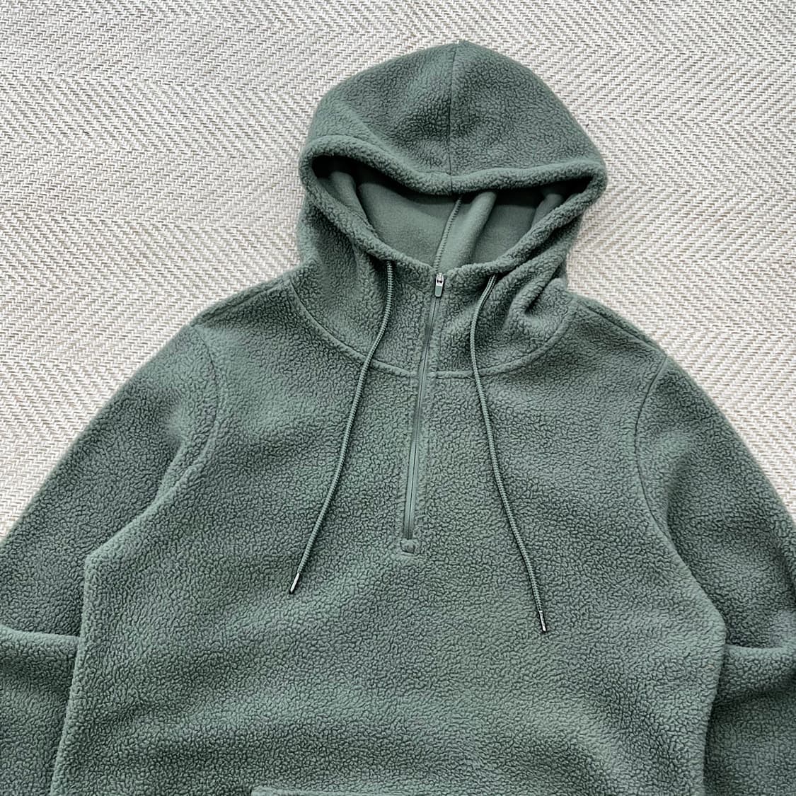 에디바우어 플리스 반집업 후드티 r2923   상품이미지3