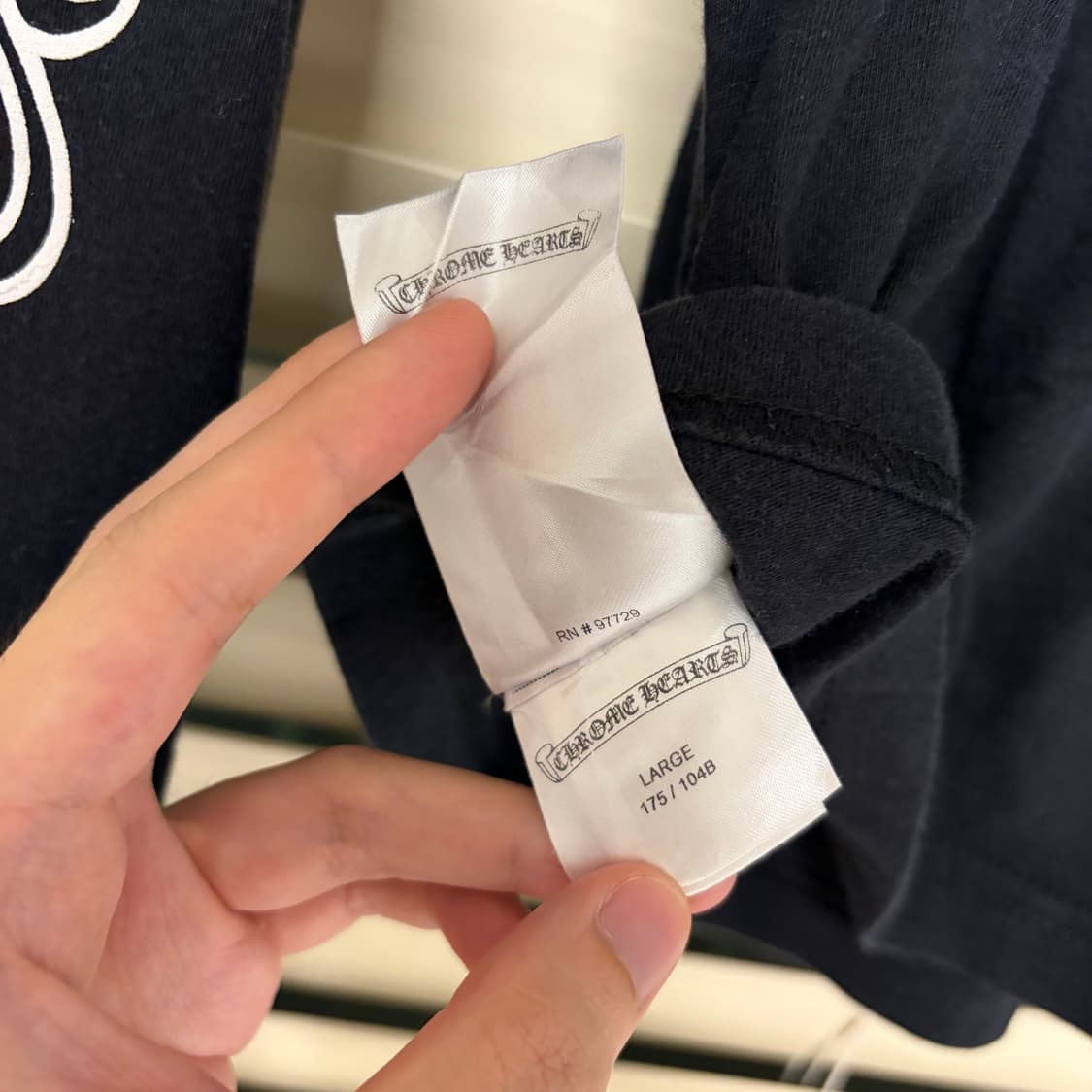 레어) 크롬하츠 퍽유 플로랄 스크롤 홀스슈 롱슬리브 긴팔 티셔츠 L 상품이미지9