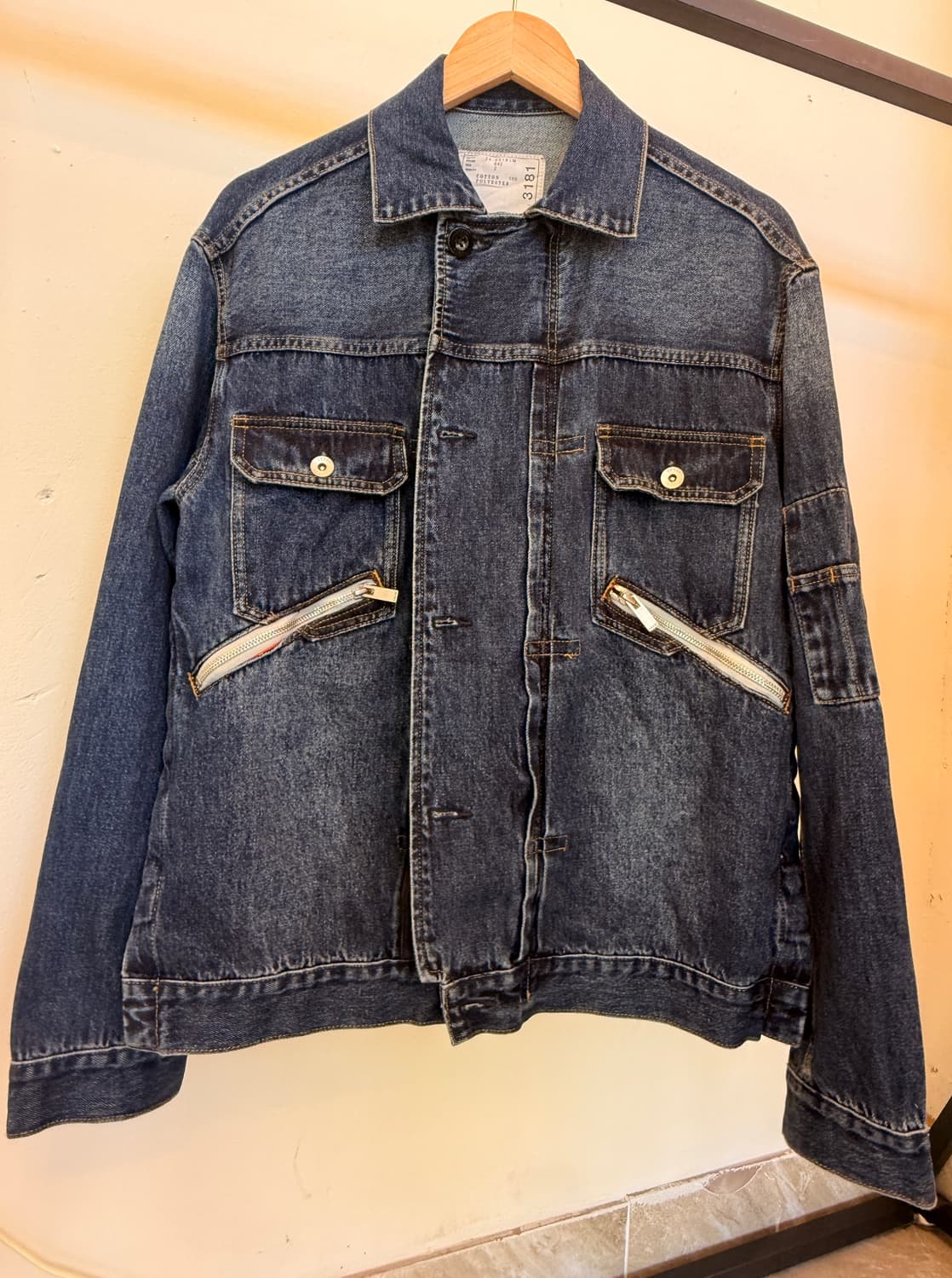  사카이(Sacai) 스트레이트 포인트 칼라 코튼 데님 자켓 상품이미지2
