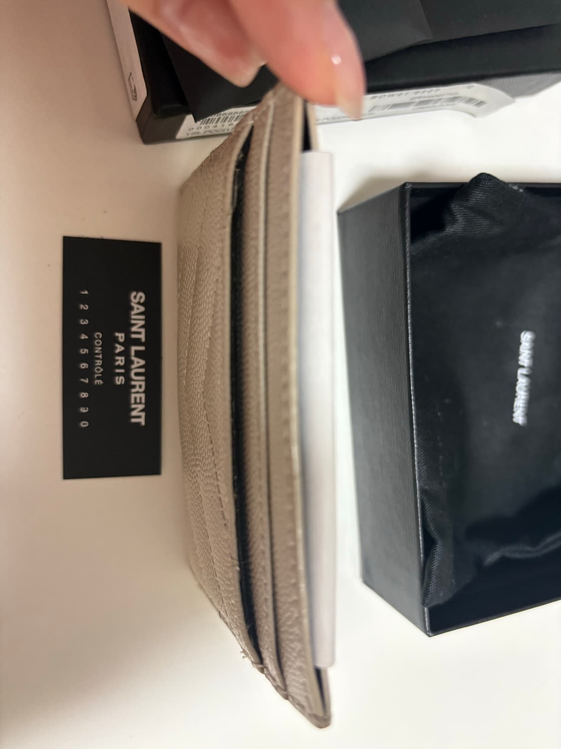 생로랑 카드 지갑 크림  상품이미지5