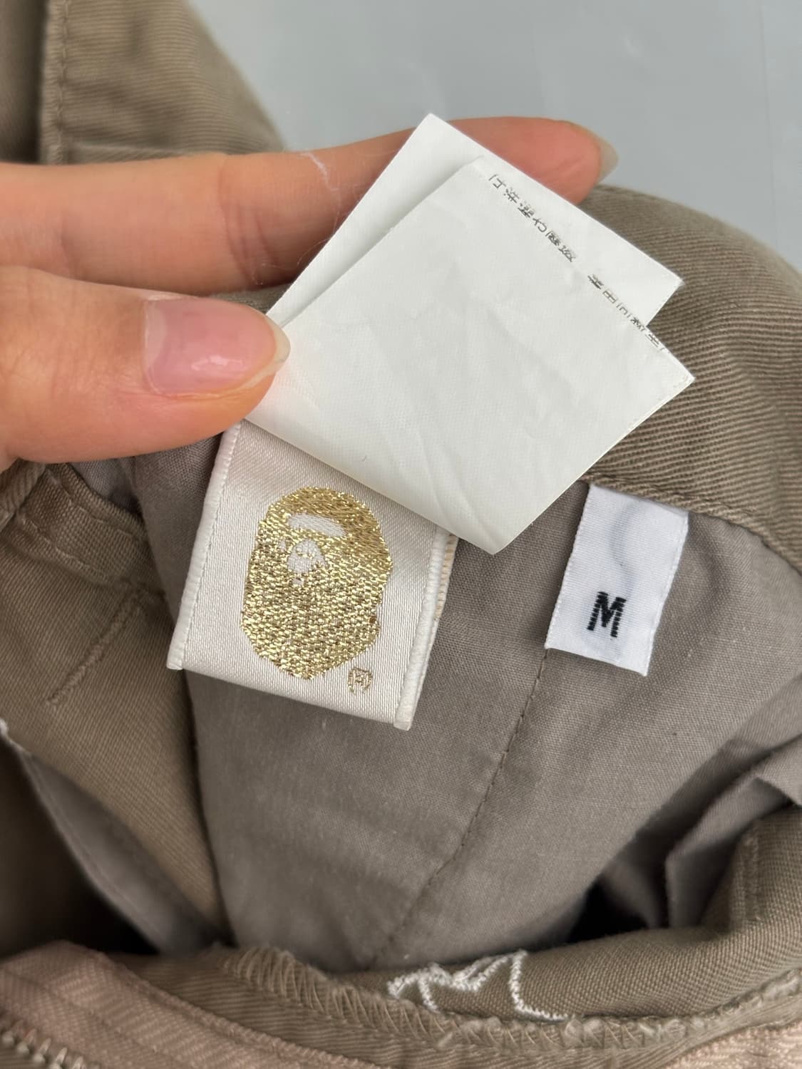 Bape 베이프 베이지 스타 자수 치노 팬츠 상품이미지8
