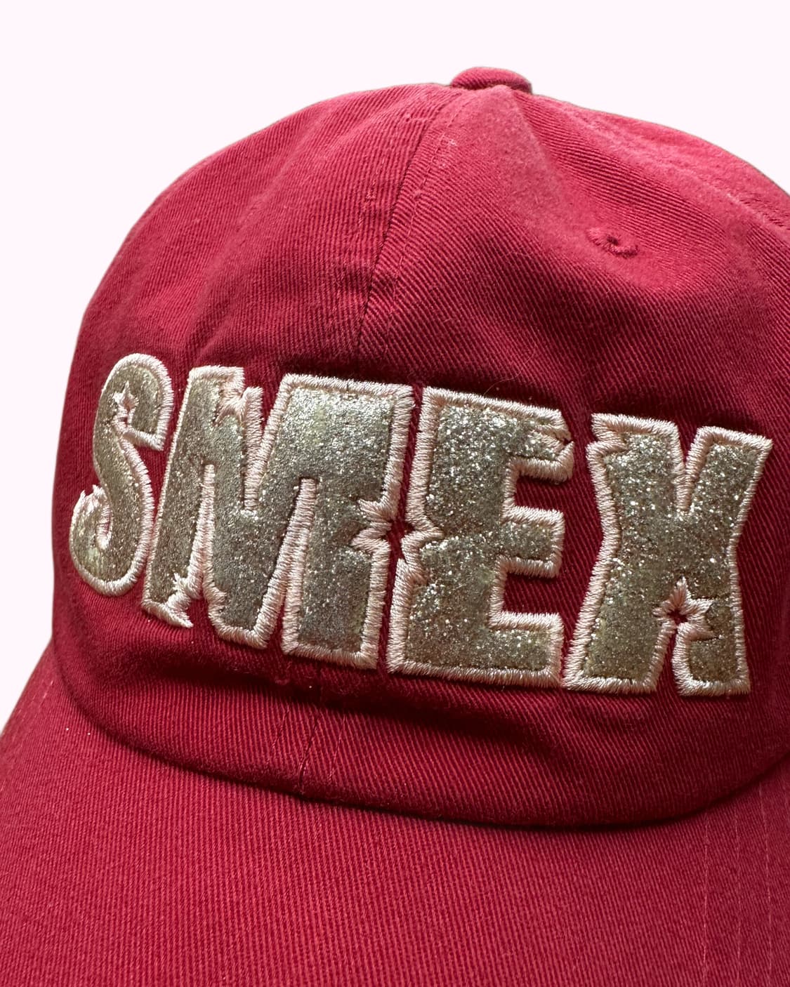 SMEX glitter logo red cap 상품이미지4