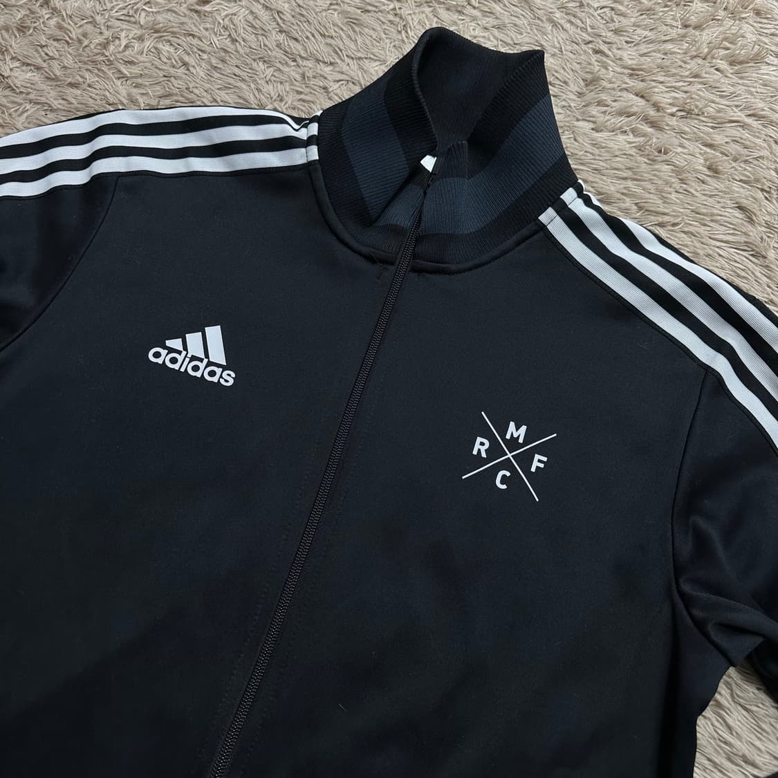 아디다스 x 레알마드리드 트랙탑 저지 블랙 100 상품이미지3