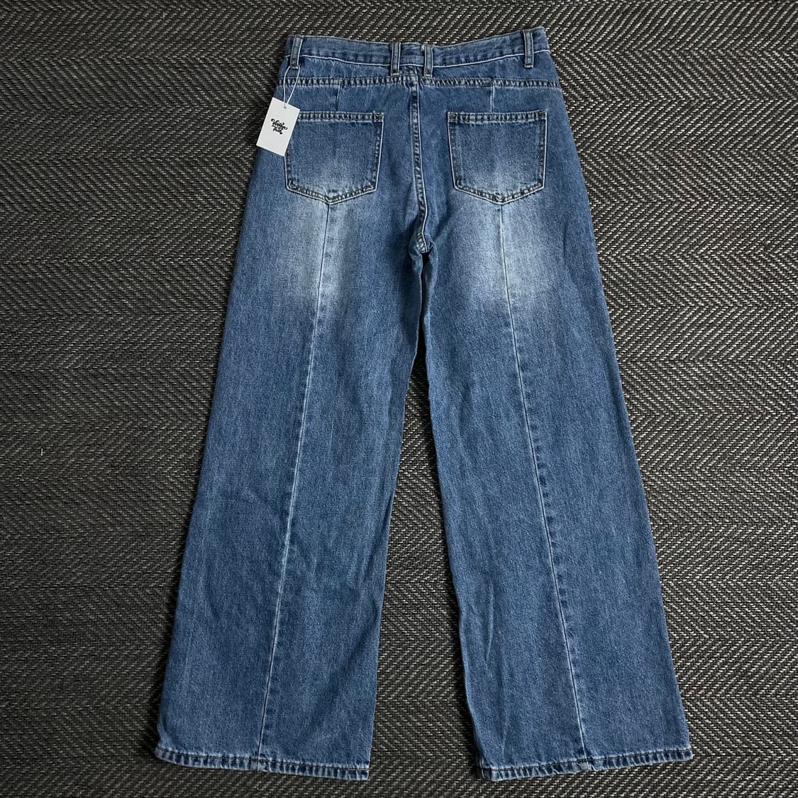 빈티지 절개 디테일 워싱 와이드핏 데님 팬츠y 3395 상품이미지4