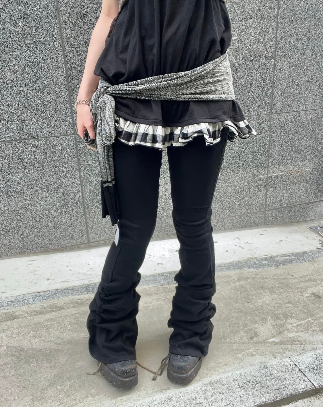 rick owens type stacked denim pants 상품이미지3