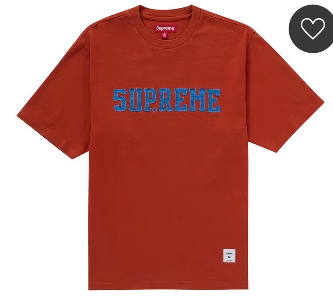 슈프림 트윌 아플리케 숏슬리브 탑 블랙 상품이미지1