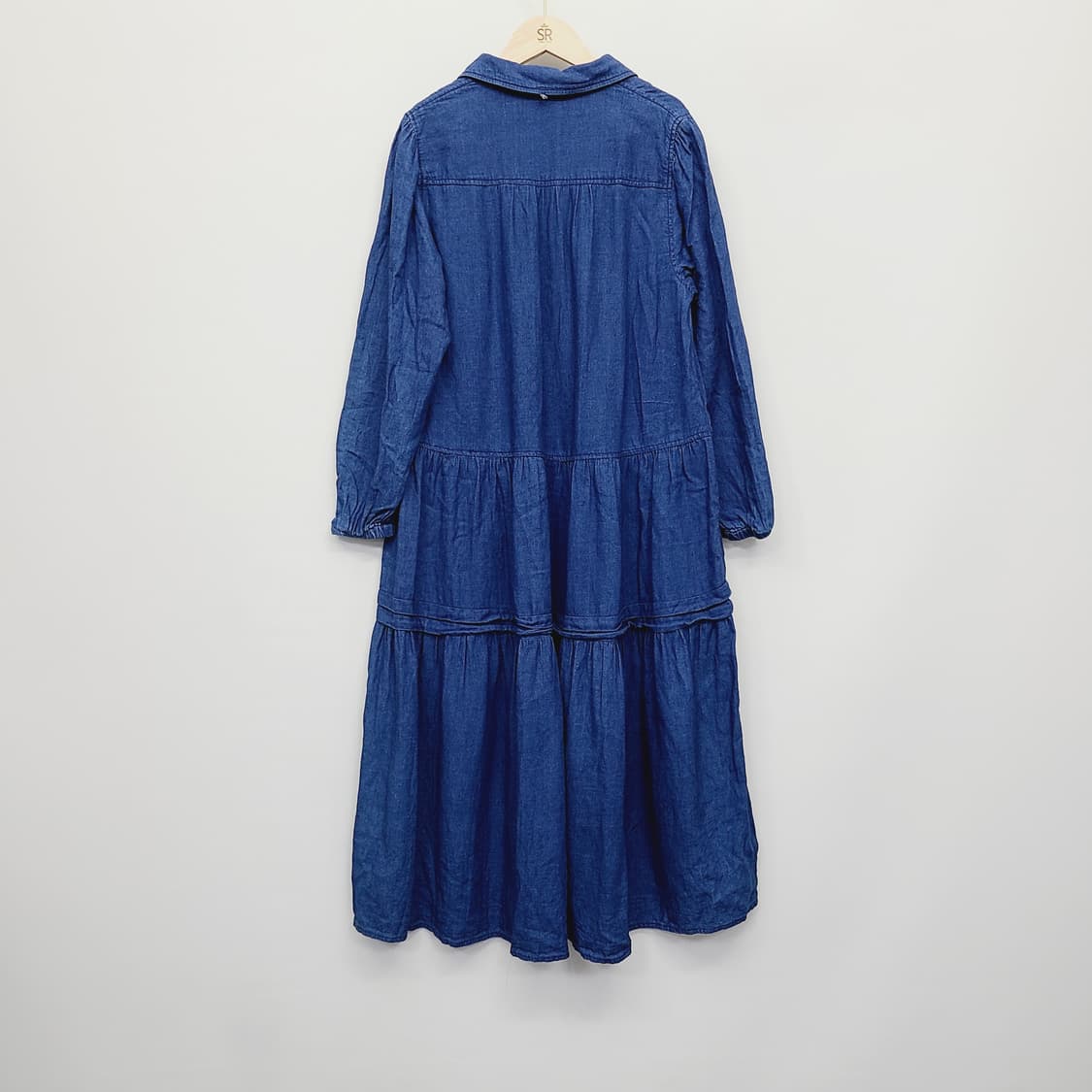 써스데이아일랜드 린넨혼방 데님 롱원피스 S 상품이미지5