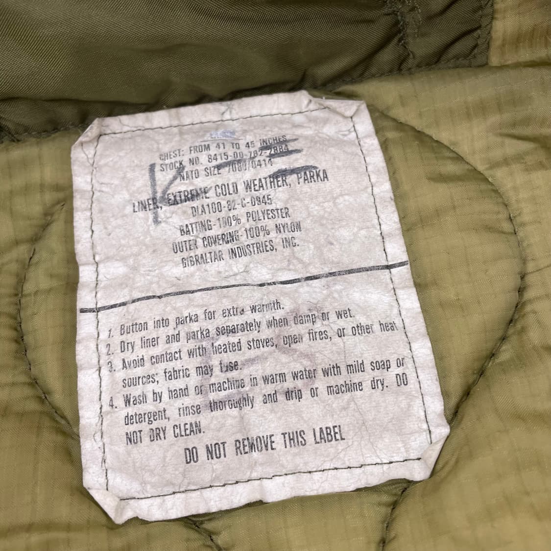 M65 피쉬테일 개파카 내피 상품이미지3