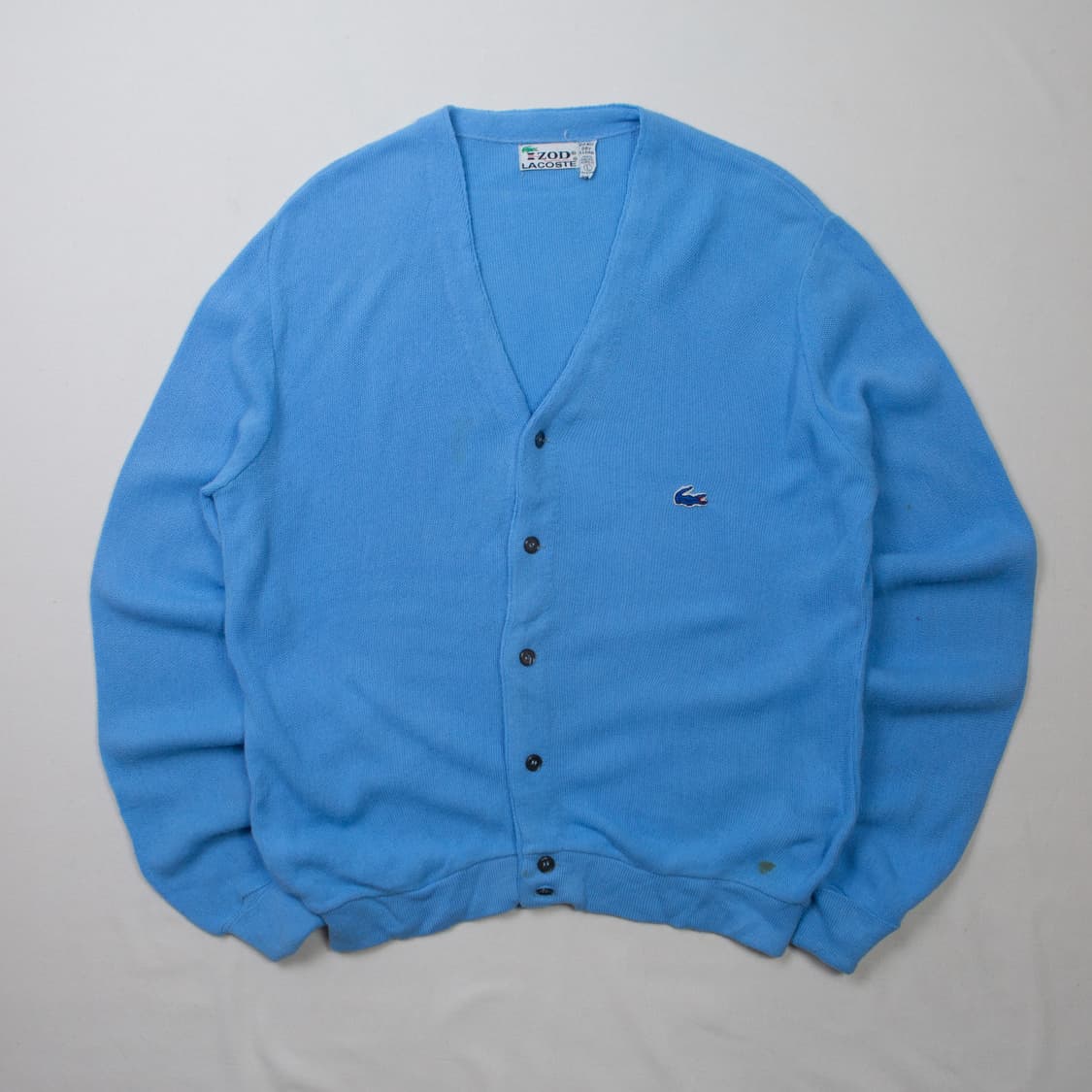 60s IZOD 라코스테 아크릴 가디건 스카이블루 상품이미지2