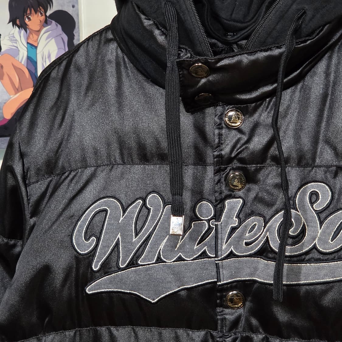 엠엘비 화이트 삭스 후드 레이어드 패딩 바시티 상품이미지3