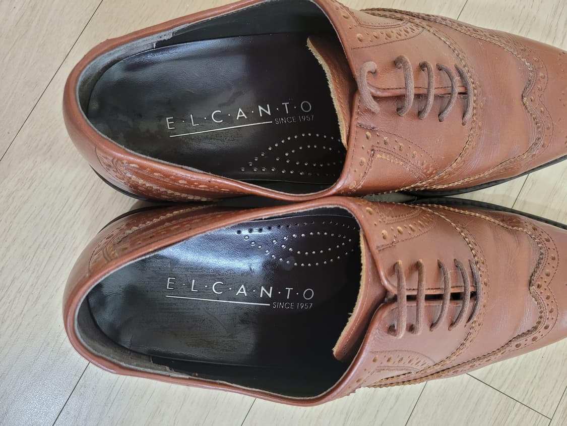 엘칸토 Elcanto 남자 윙팁 구두 로퍼 280 브라운 상품이미지8