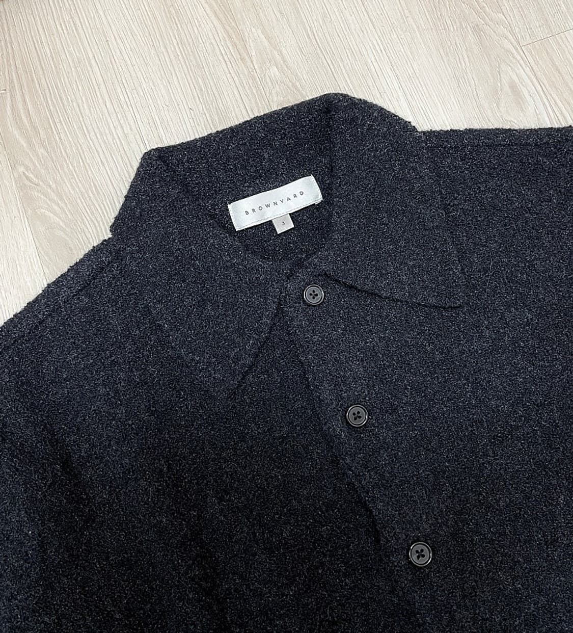 브라운야드 카라 가디건 잉크블랙 5 상품이미지2