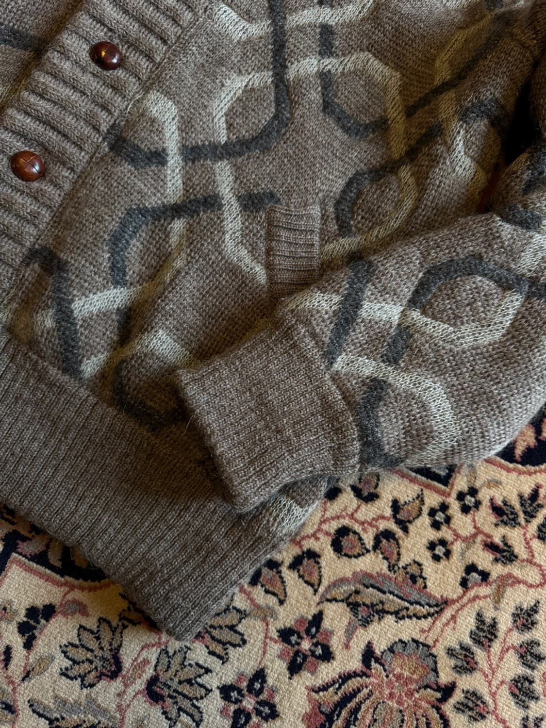 GUCCI 구찌 아카이브 모헤어 숄칼라 가디건 105 상품이미지7