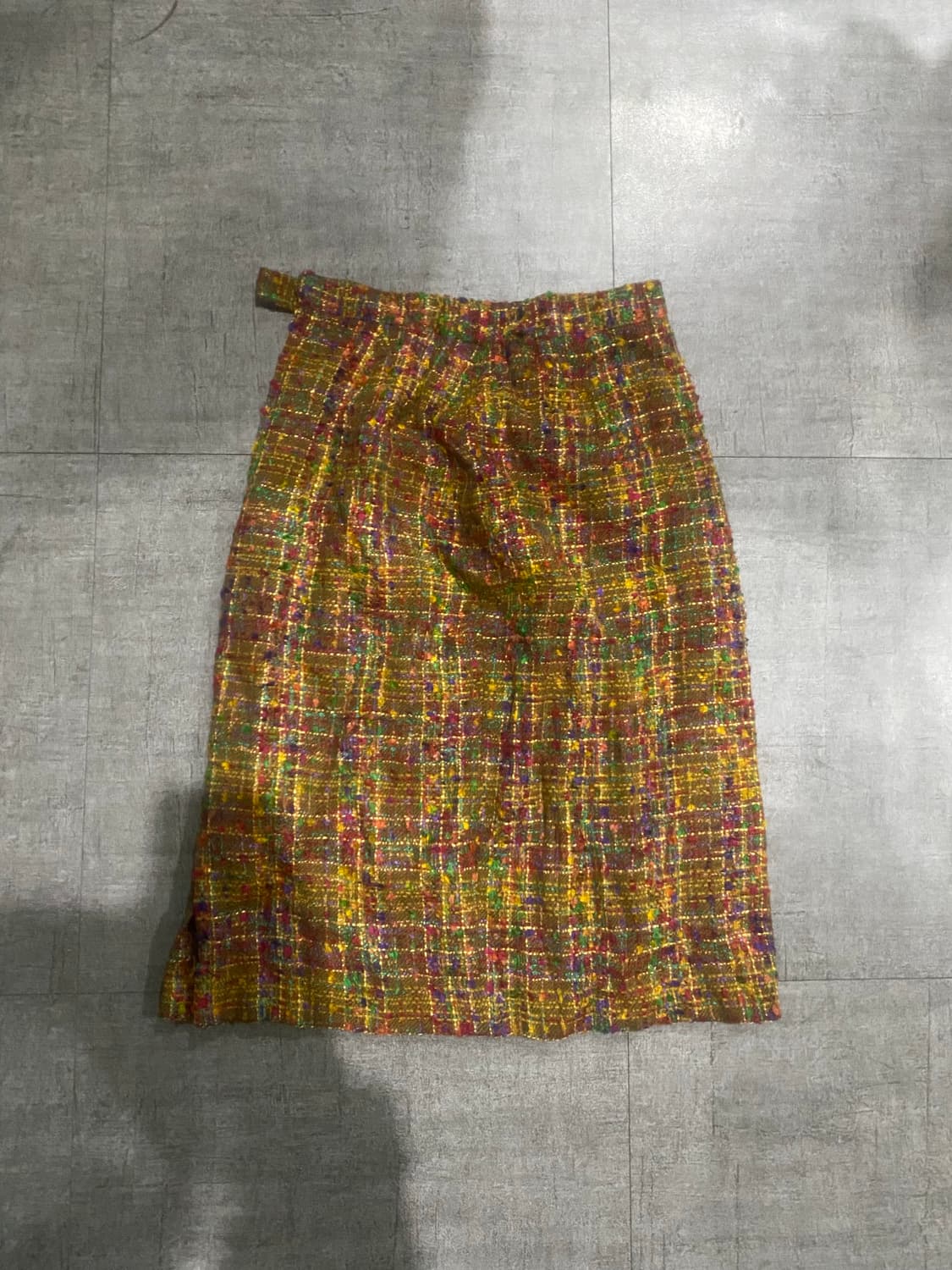 일본빈티지 달천깔페어리 보헤미안 트위드 미디스커트 상품이미지1