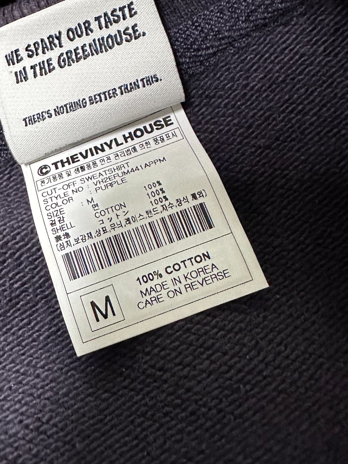 [M] 더바이닐하우스 컷 오프 스웨트셔츠 퍼플 상품이미지4