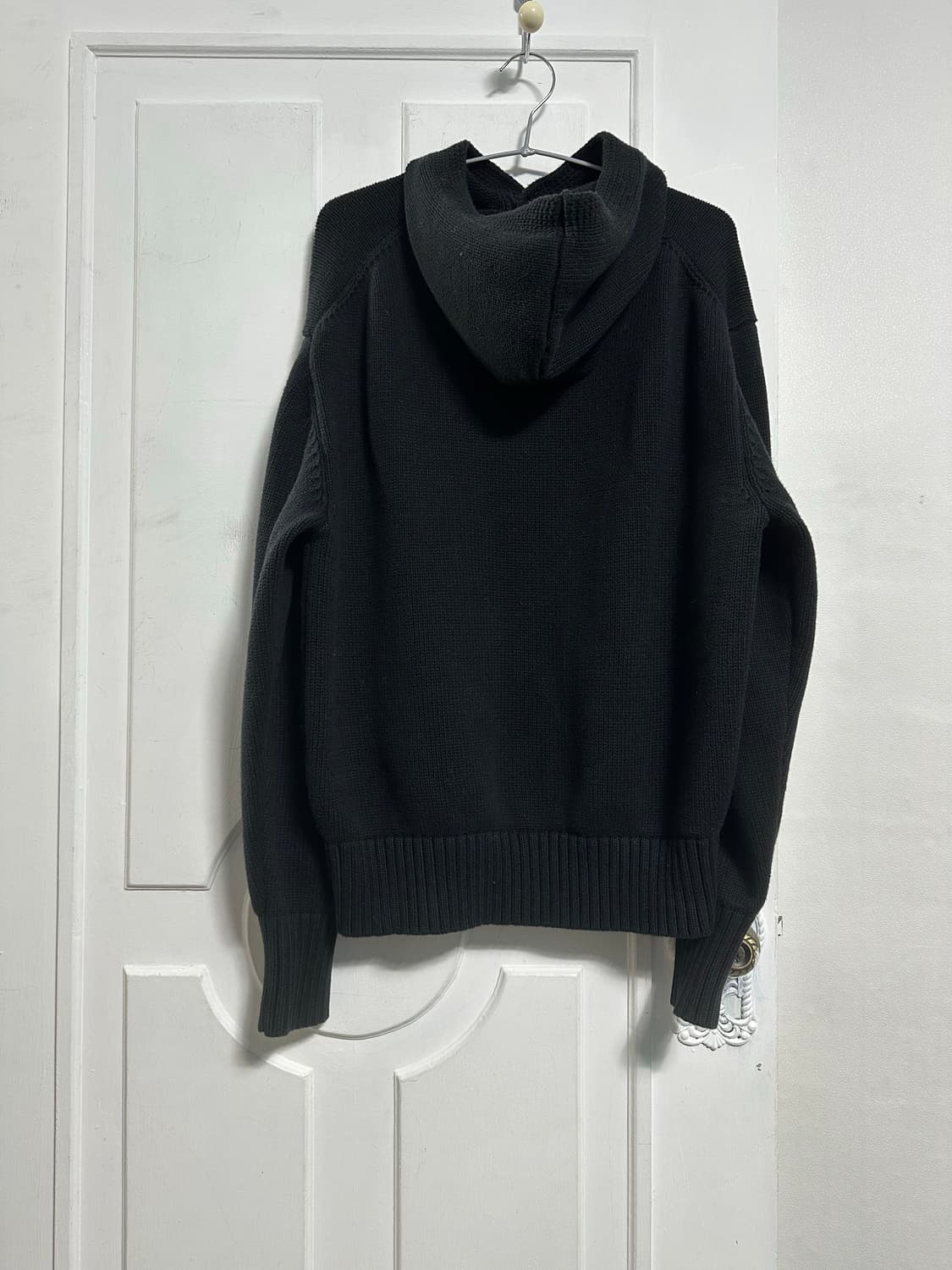 세터 투톤 버튼 후드 니트 상품이미지2