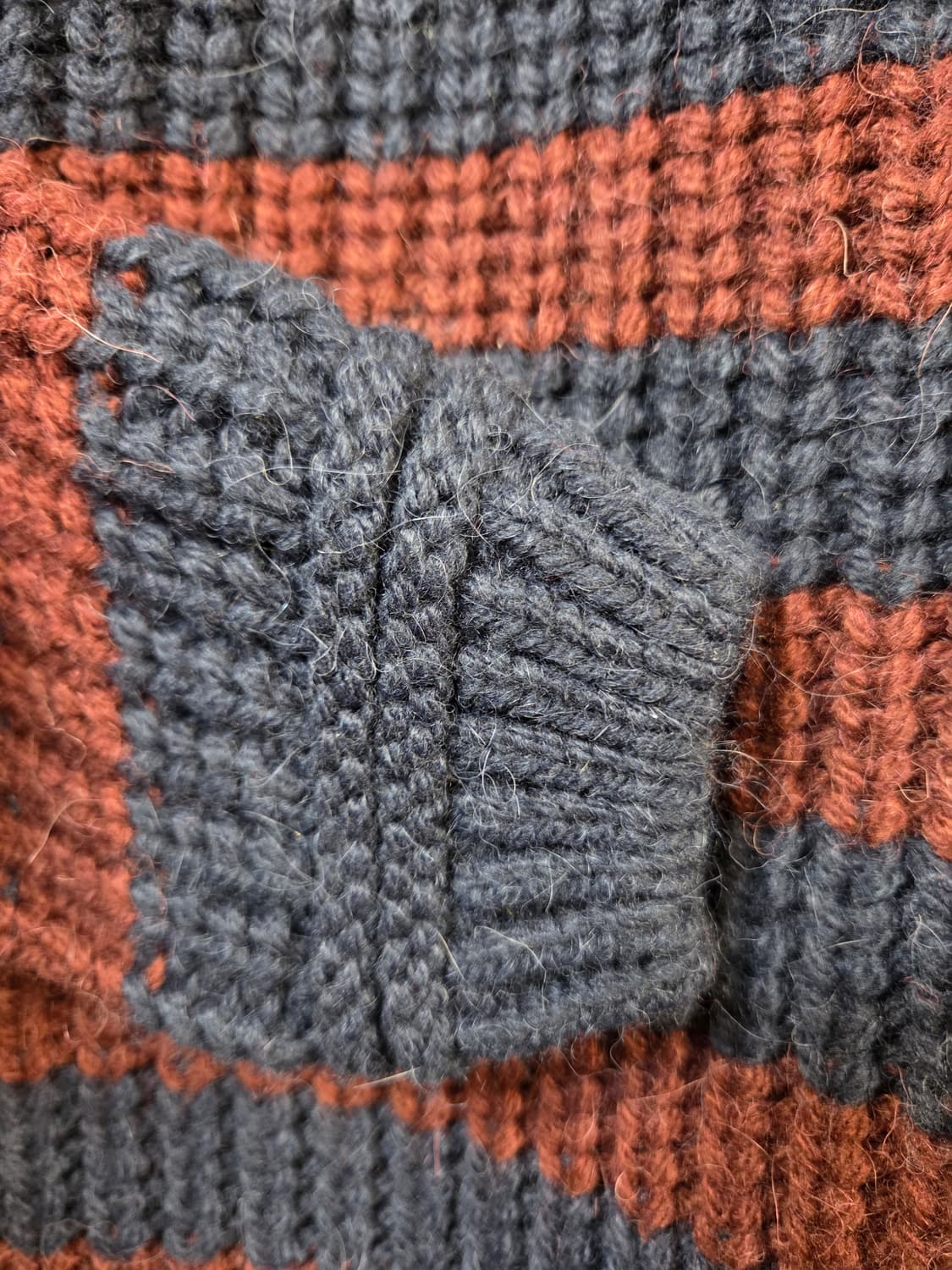 G-STAR줄무늬 니트 스웨터 네이비/와인(S) 상품이미지4