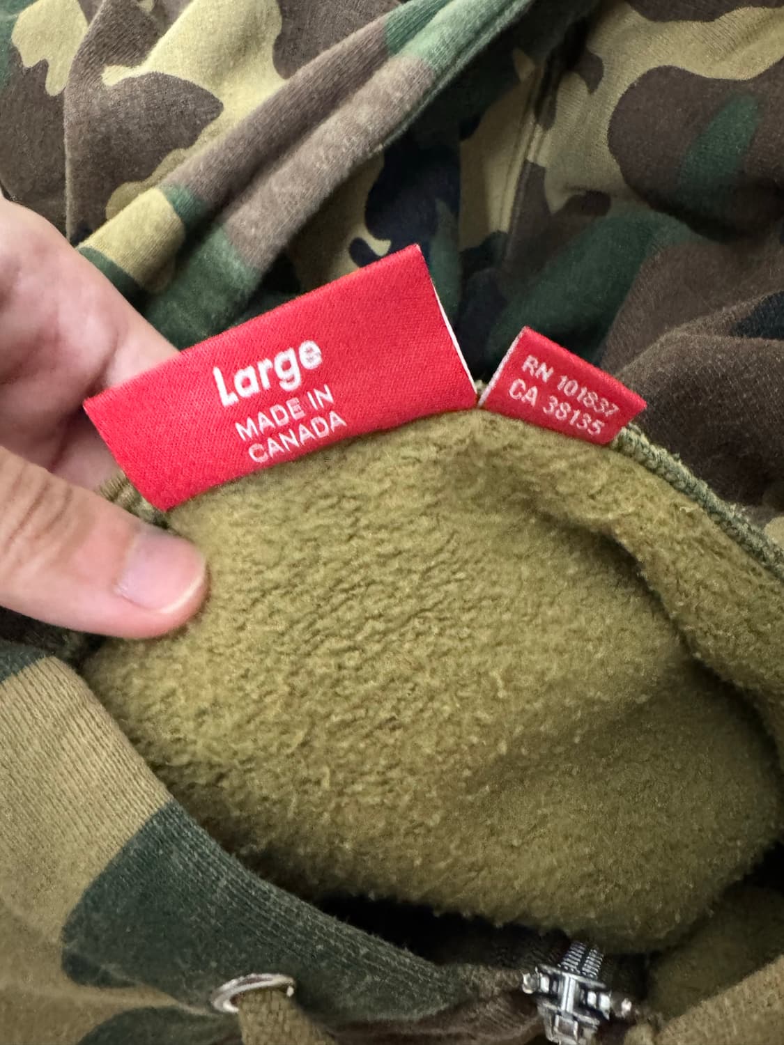 슈프림 스몰 박스 집업 후드 카모 24fw [L] 상품이미지8