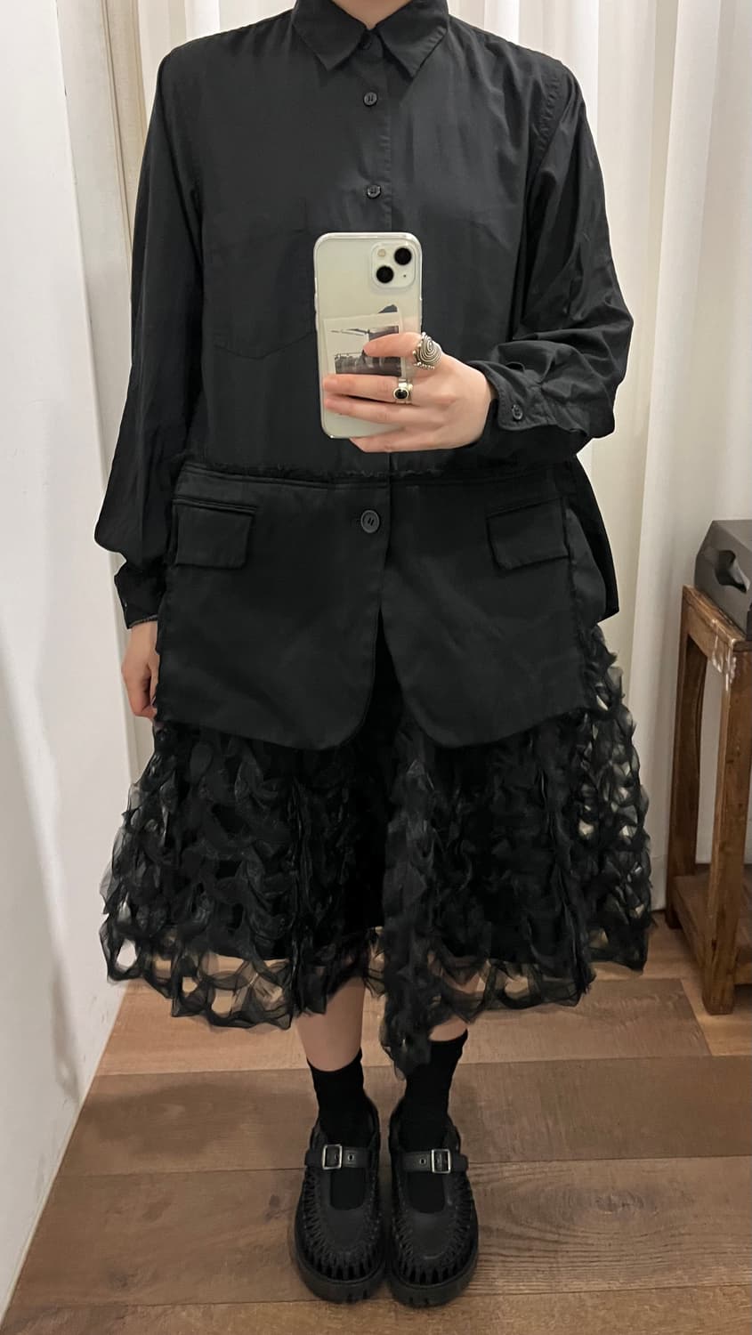 Circle Shape Tulle Docking Skirt 상품이미지4