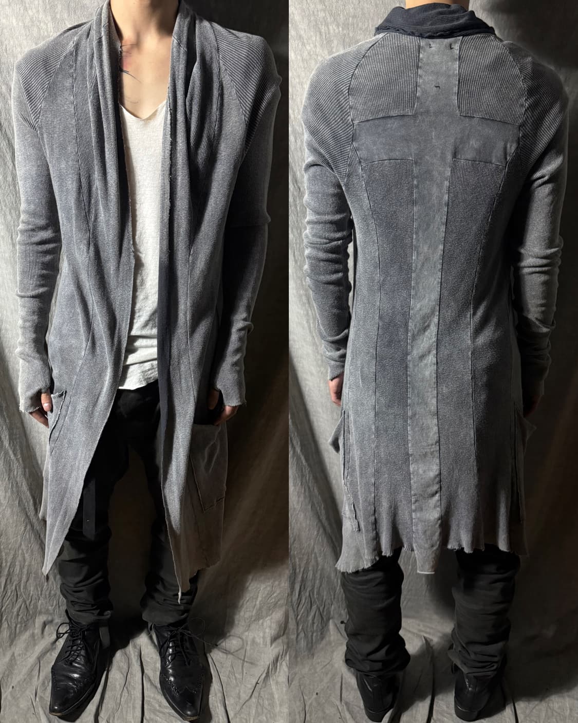 LGB BLACK CROSS Stone Washing Cardigan 상품이미지1