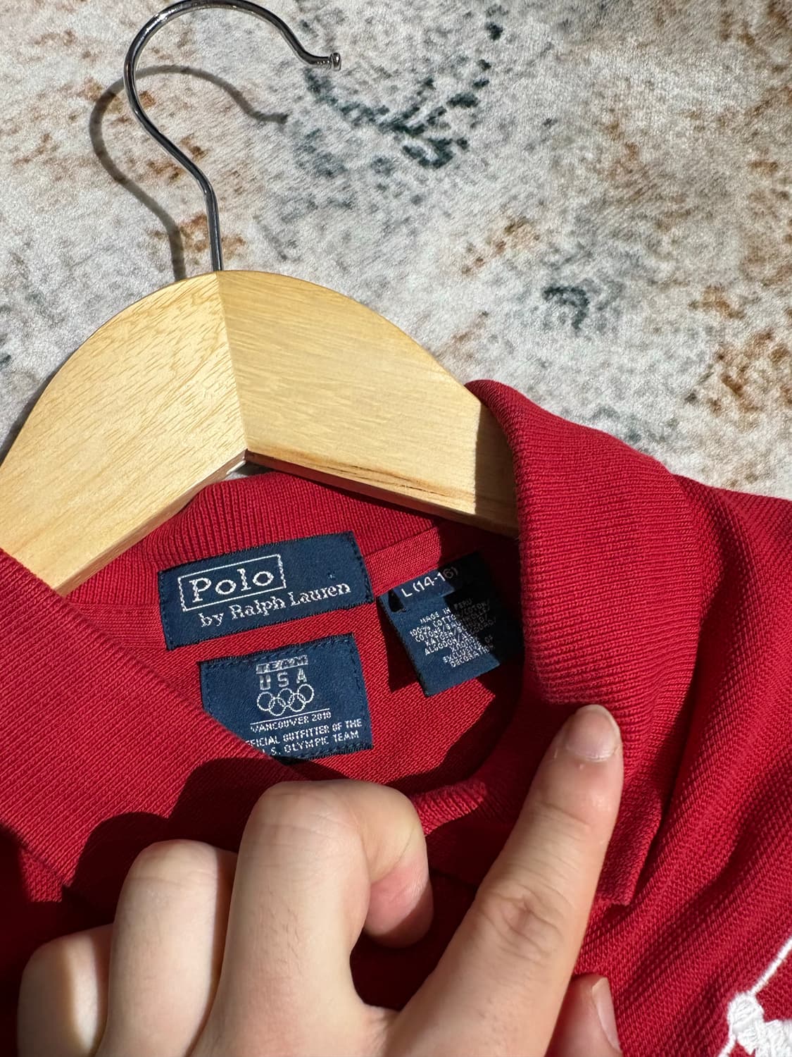 폴로 빅포니 올림픽 USA 팀 한정판 반팔 카라티 상품이미지4