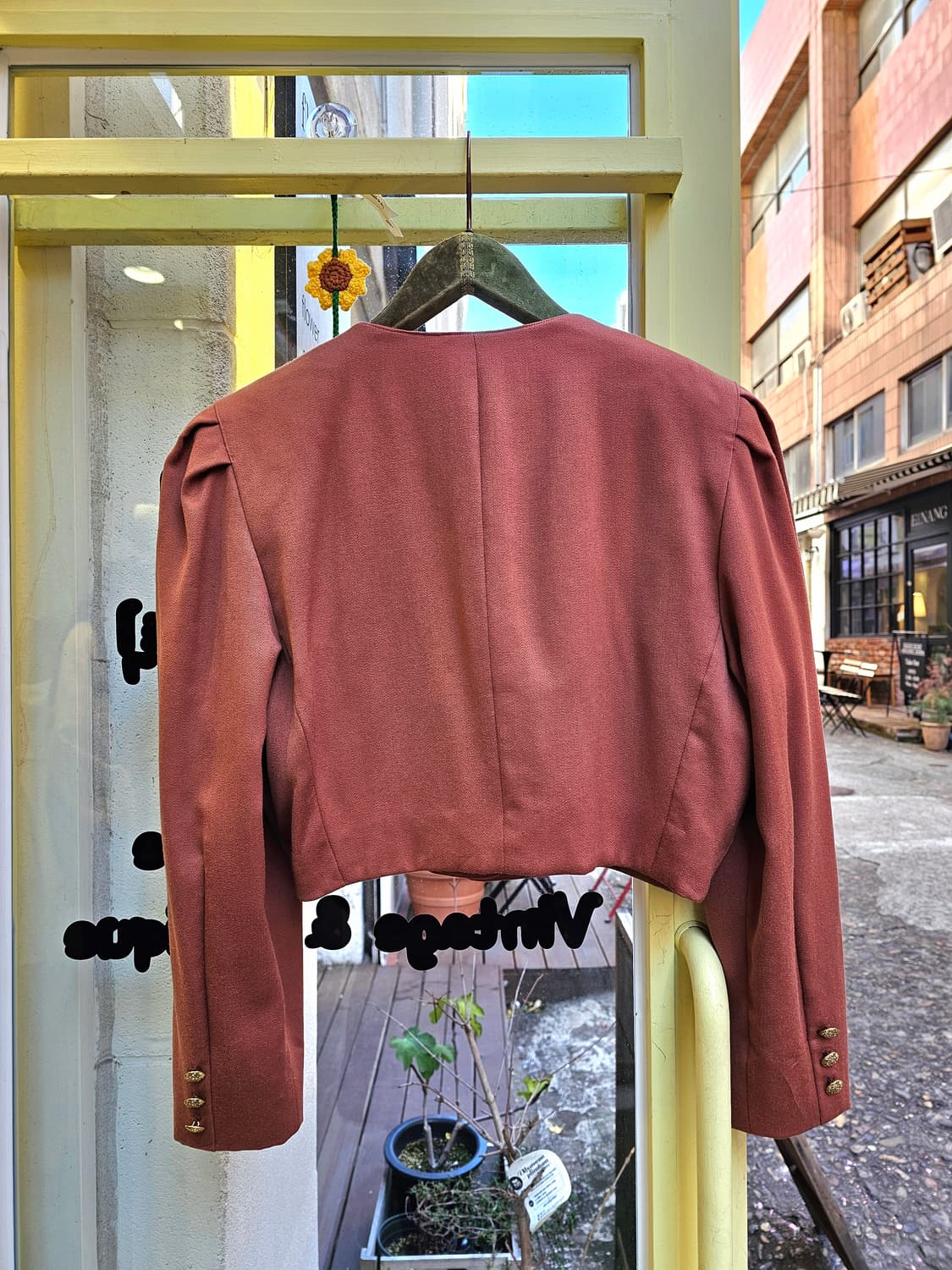 오렌지브라운 빈티지 골드버튼 숏자켓 상품이미지6